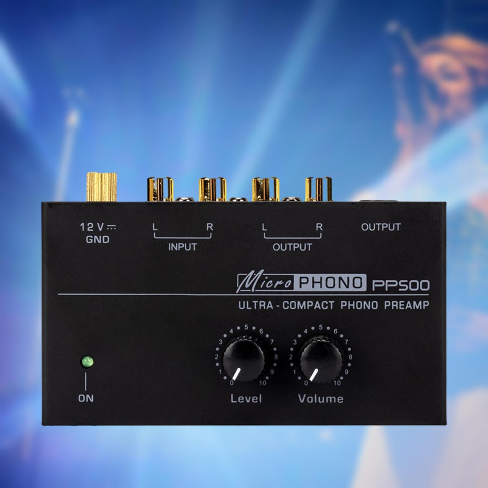 Preamplificatore fono per giradischi Amplificatore per giradischi, Preamplificatore audio compatto, Preamplificatore per giradischi DC 12V