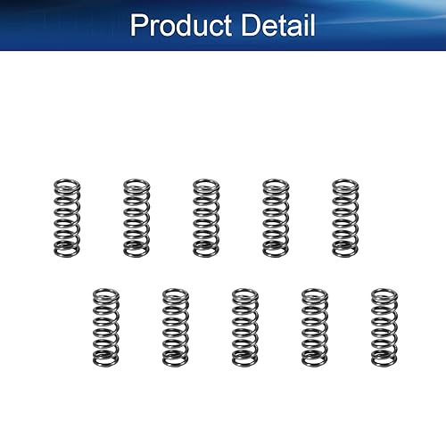 Miniatura 75 de Bettomshin 20 muelles comprimidos, 0.01 pulgadas de diámetro de alambre x 0.12 pulgadas de diámetro x 0.59 pulgadas de longitud libre, construcción
