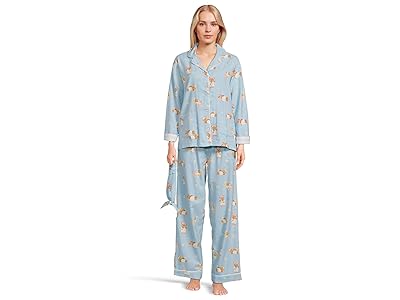 P.J. Salvage Flannel PJ Set with Headband Women