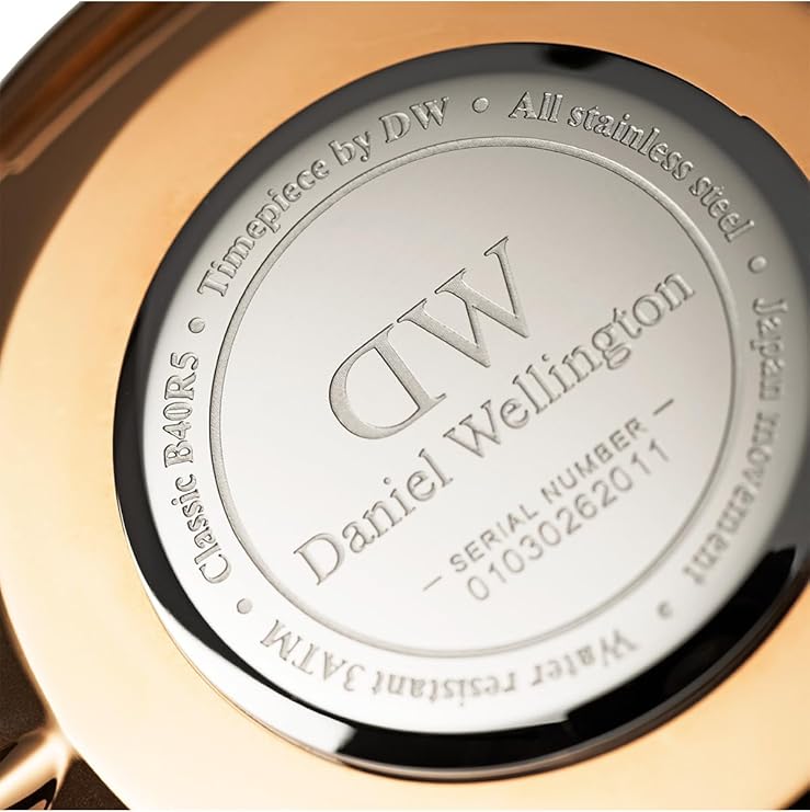 Daniel Wellington Classic St. Mawes Rose Gold Watch Japanese Quartz Movement, Genuine Leather Strap, Water Resistant Analog Watch for Men & Women