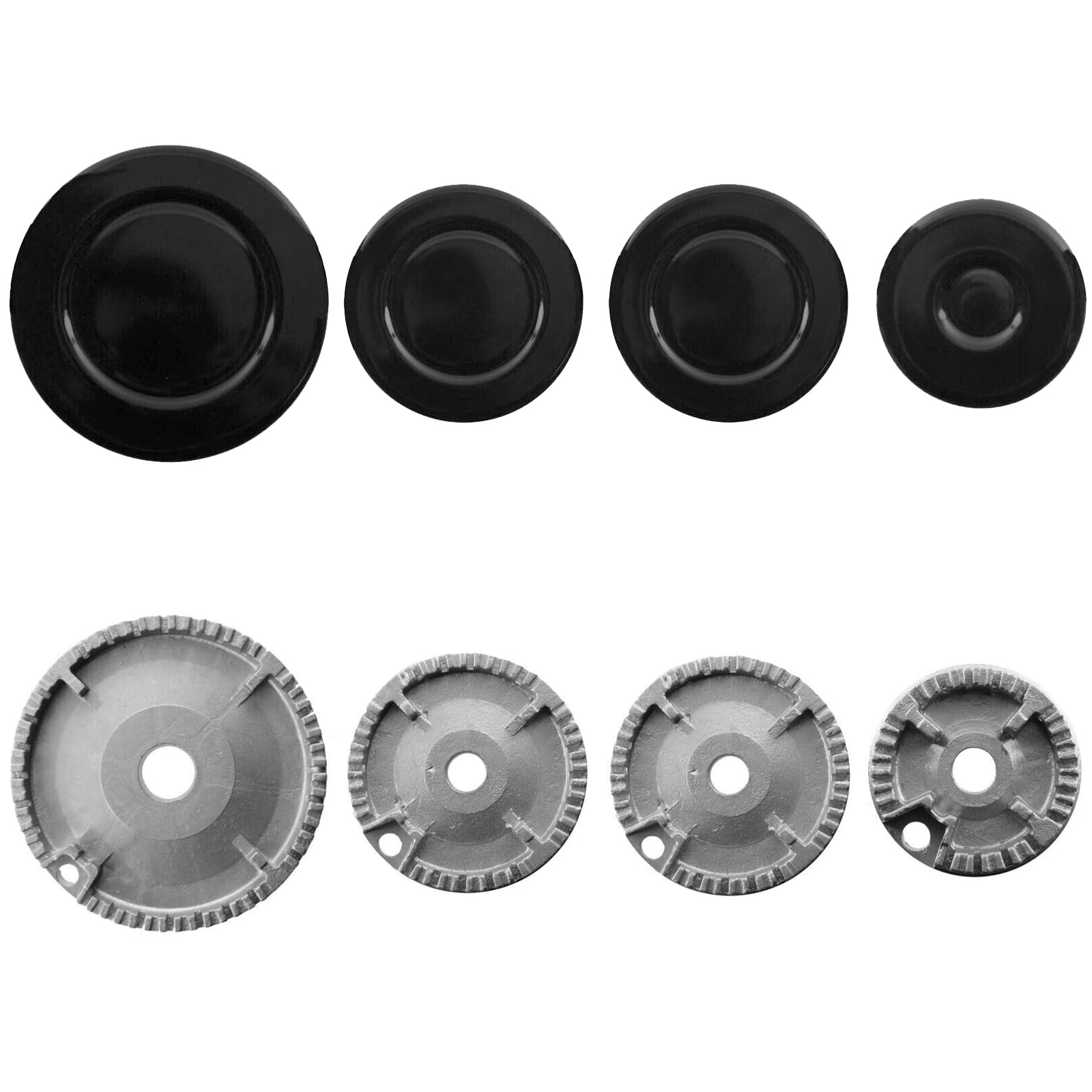 Quemador de gas Corona y tapa de llama para horno, placa de cocina, juego de 8 quemadores + lona para cocinar, hornillo de gas, corona de fuego, tapa de llama, kit