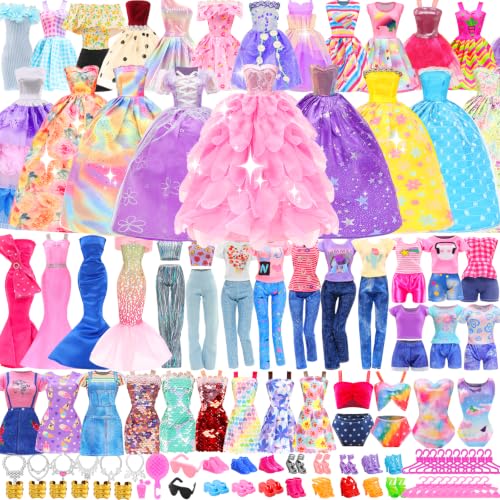 83 PCS Doll 23 Clothes and 60 Accessories for 11.5 inch Dolls
