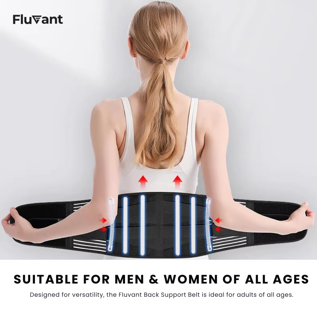 Sports Support Belt for Lower Back Adjustable Elastic Waist Trainer Wrap with Removable Pad, Back Brace for Men & Women (XL)