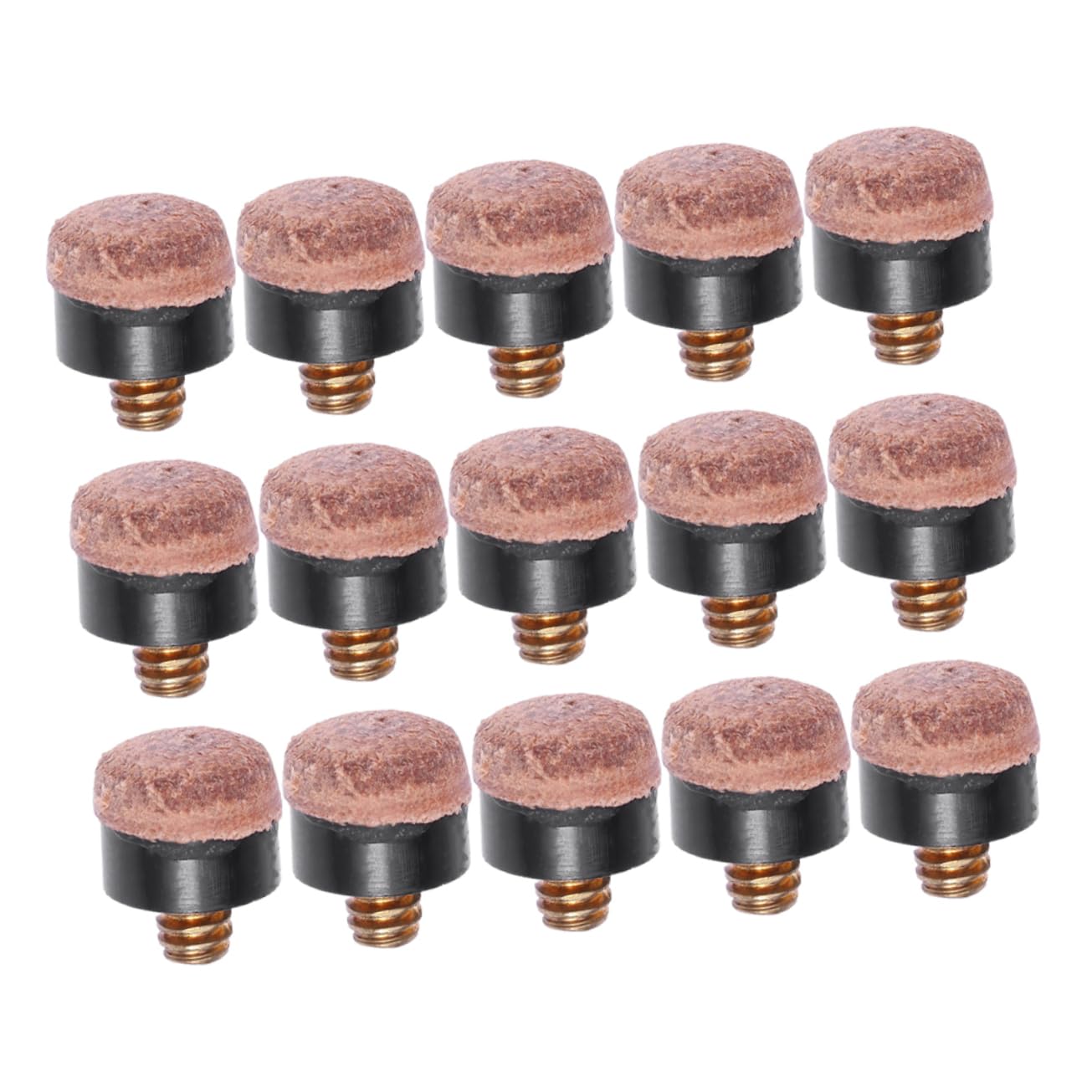 GRIRIW 30Pcs Screw Billiard Tips Replacement Durable Easy to Use for Pool Cues High Performance Tips for Smooth Ball Control Essential Billiard Supplies