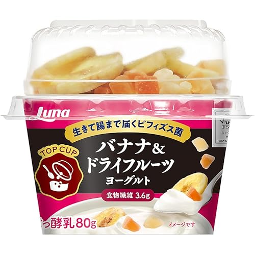 日本ルナ TOPCUP バナナ&ドライフルーツヨーグルト