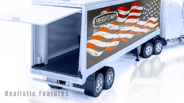 Amazon.com: Shop72 1:32 Scale Toy Truck with Trailer Diecast Semi