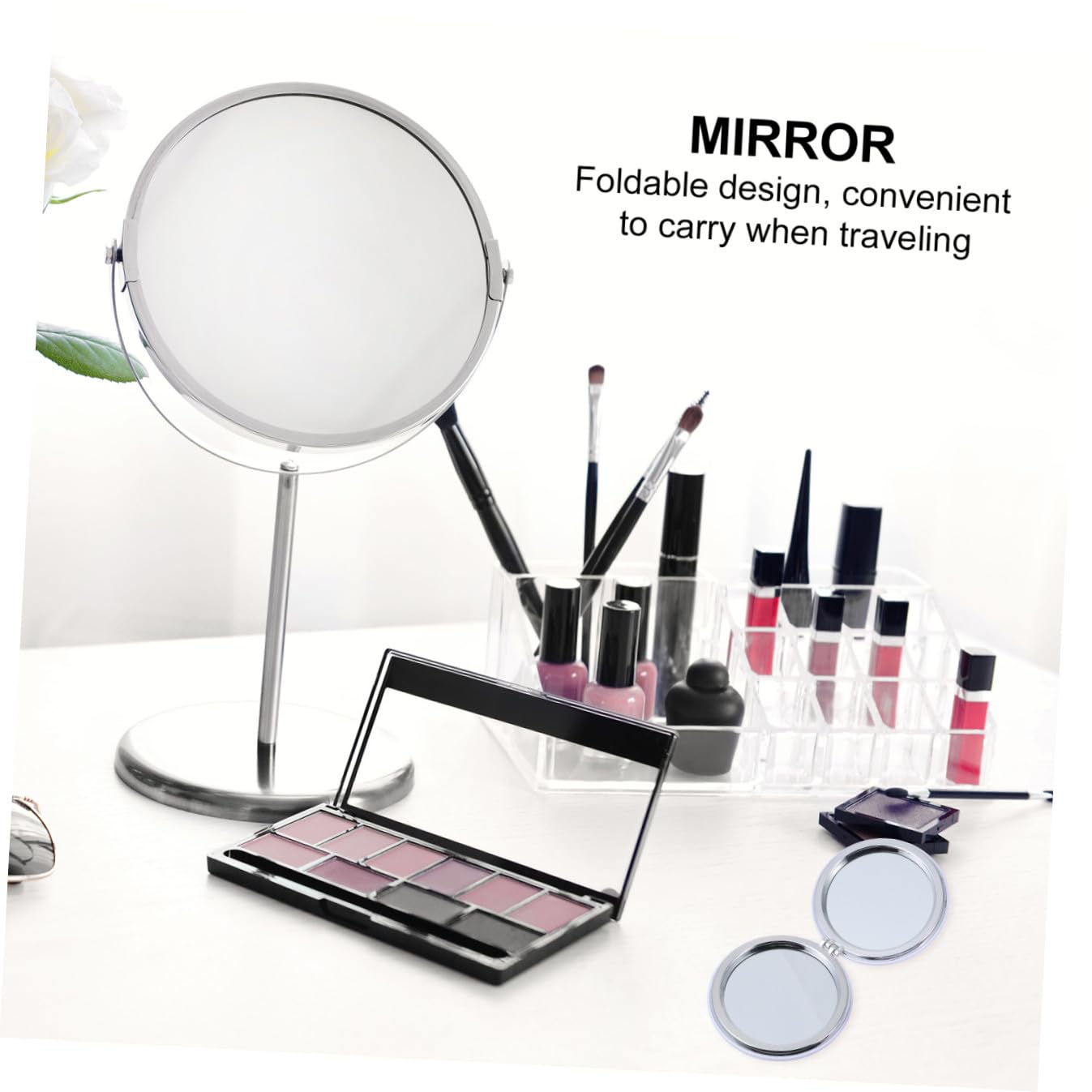 minkissy 12pezzi Specchio Compatto Portatile per Trucco da Viaggio Specchietto Tascabile da Donna per Borse Viaggi e Controllo del Make-up