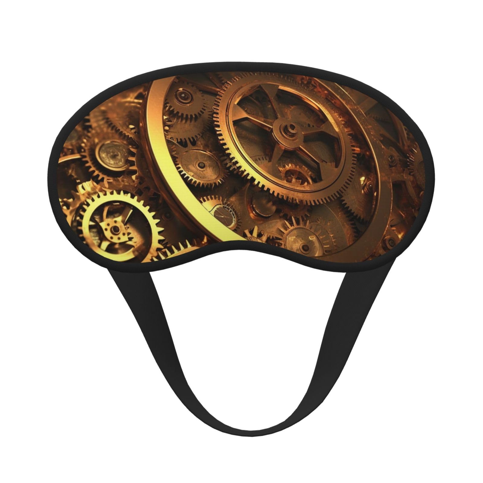 Sleep Mask for Side Sleeper Silk Sleeping Eye Masks with Elastic Strap Super Soft Eye Sleep Shade Cover Cool Steampunk Gears Blackout Night Blindfold for Women Men Travel