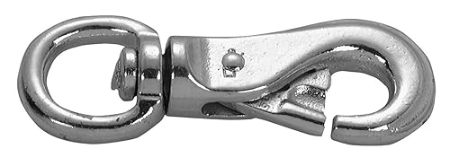 Campbell T7601801 - Broche giratorio para animales, maleable, chapado en zinc, ojo redondo de 78 pulgadas, apertura de 916 pulgadas, longitud de 5