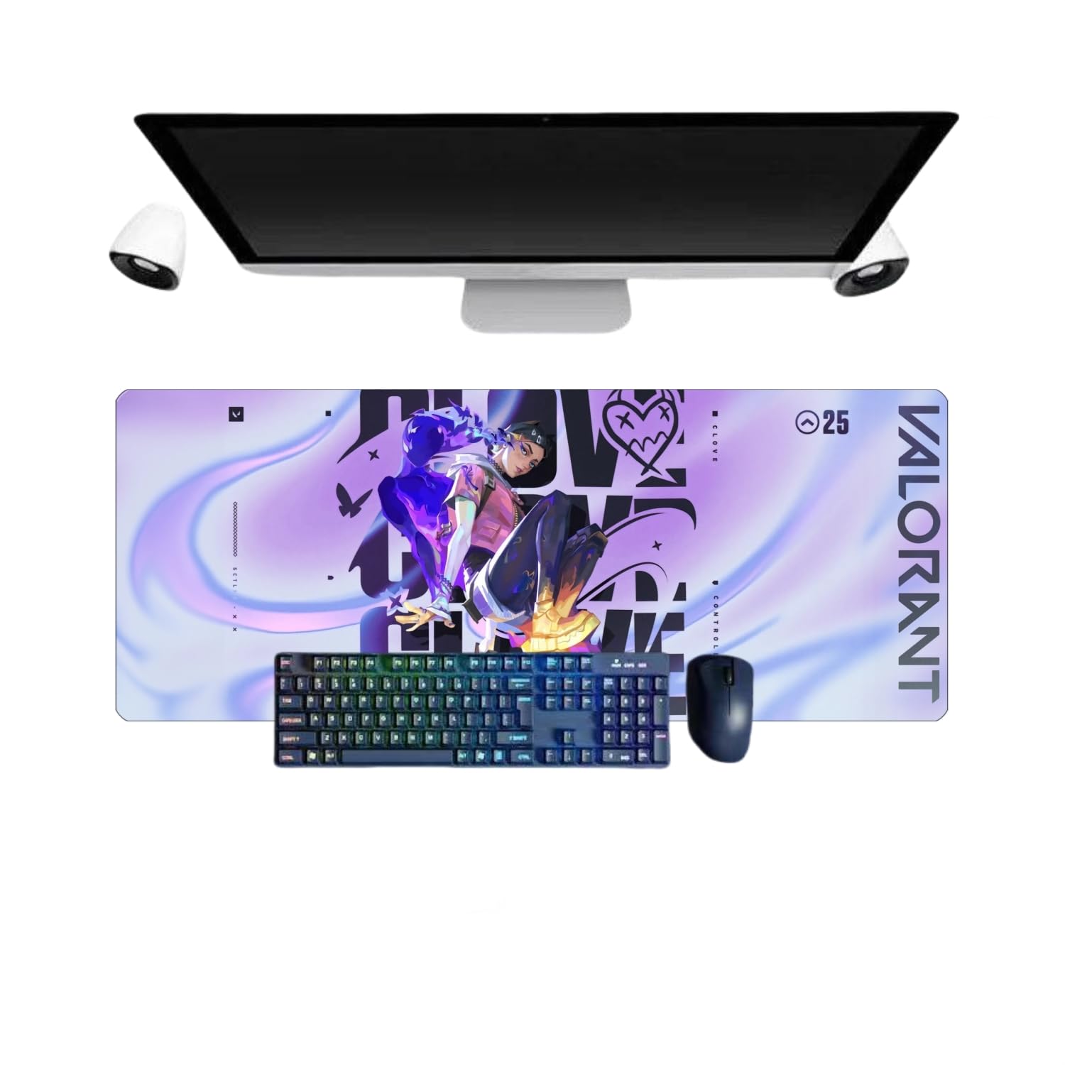 Valorant Clove XL Multifunctional Gaming Mouse Mat 3 mm Office Non