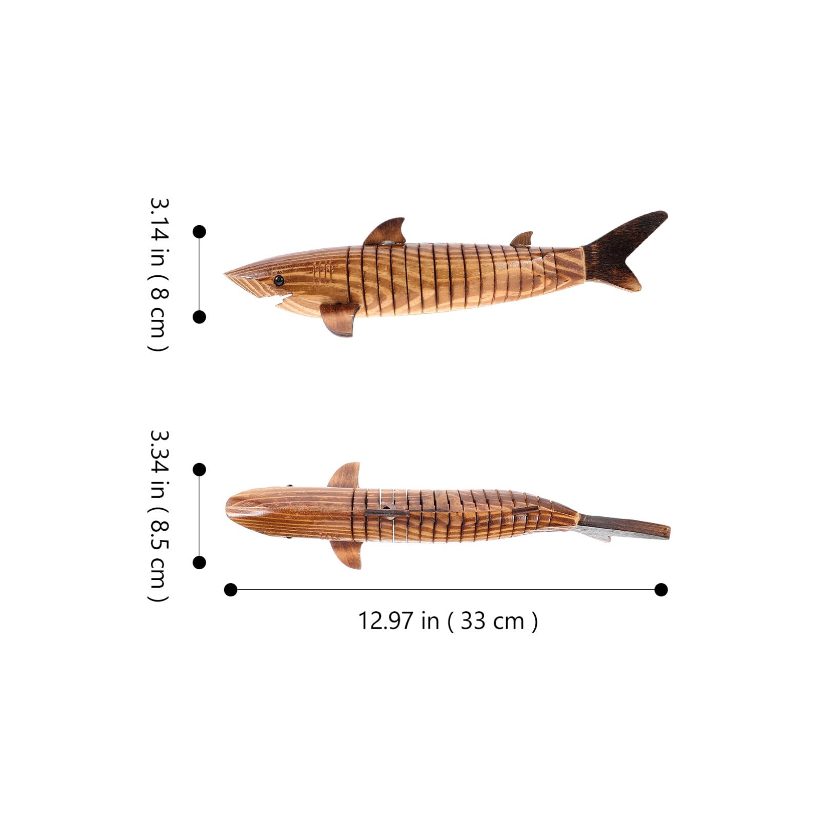 Amazon.co.jp: Zerodeko 木製 サメ おもちゃ、 10個 木製 くねくね