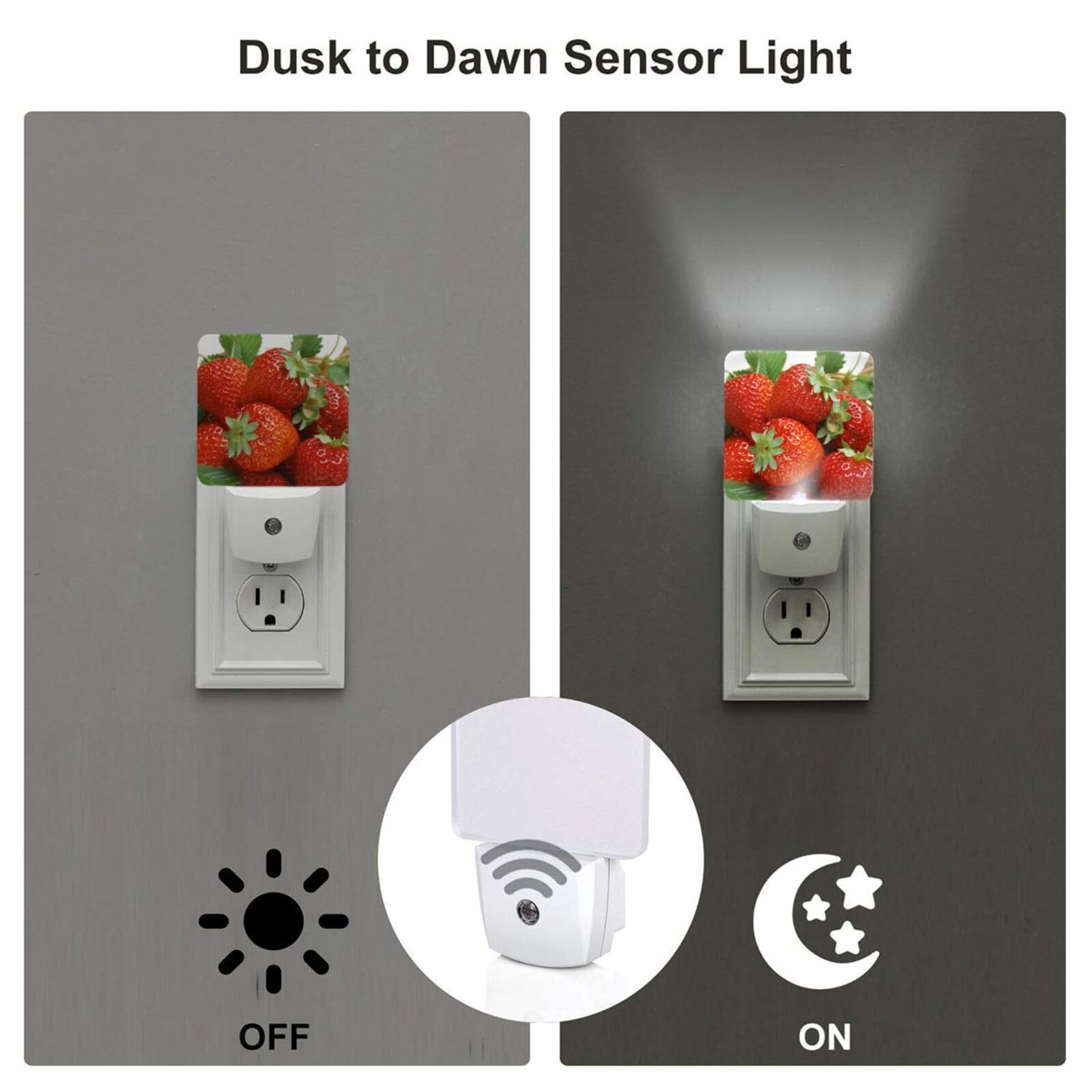 Luce Notturna Ipalmay A Forma Di Fragola – Ricaricabile USB, 2 Luminosità, Timer 15/30 Min – Per Camera Bambini, Neonati, Regalo - 3