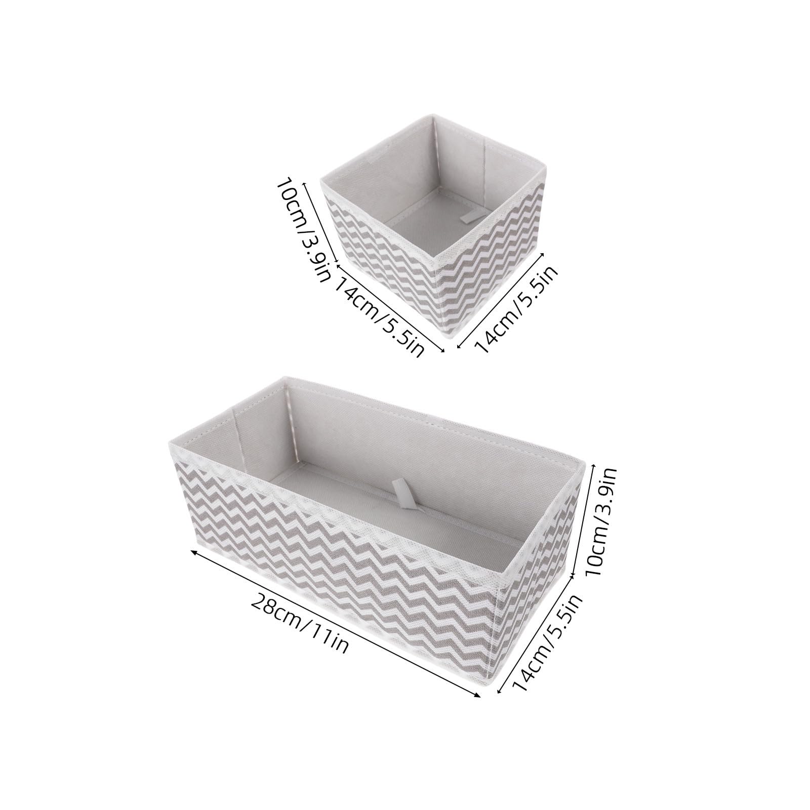YARNOW Organizador de Ropa Interior sin Tapa de Tela No Tejida, Resistente y Optimizador de Espacio para Sujetadores y Ropa Interior en Cajones, Paquete de 12 Piezas