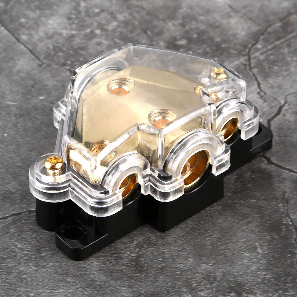 Blocco Distribuzione Alimentazione 1 A 3 Per Auto - Portafusibili In Lega Di Zinco Per Impianti Audio - Foto 4