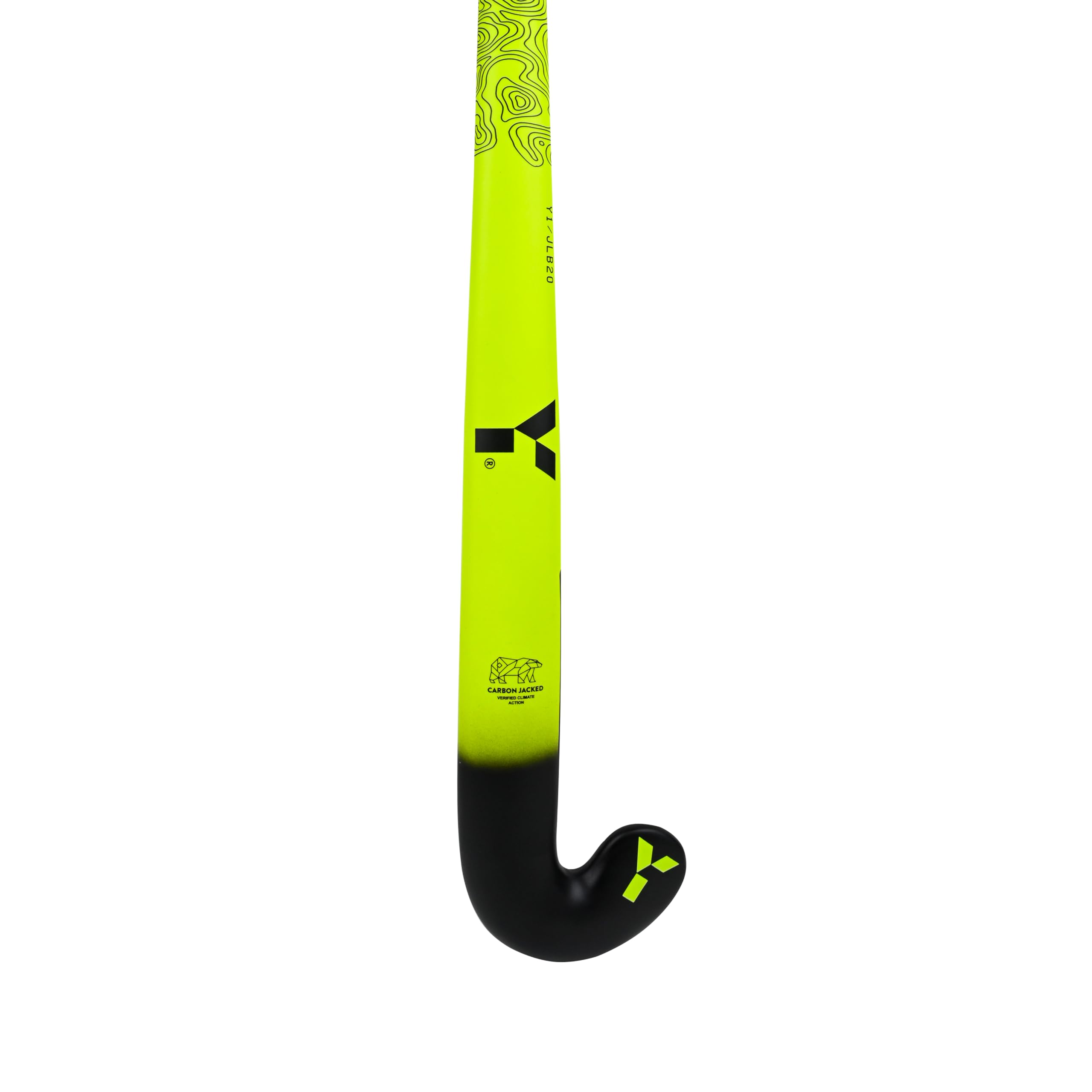 Y 1 palo de hockey, JLB, palo de hockey junior, 20% carbono, 80% fibra de vidrio, forma de arco bajo, palo de hockey junior, palo de hockey para niños, palo de hockey para niñas