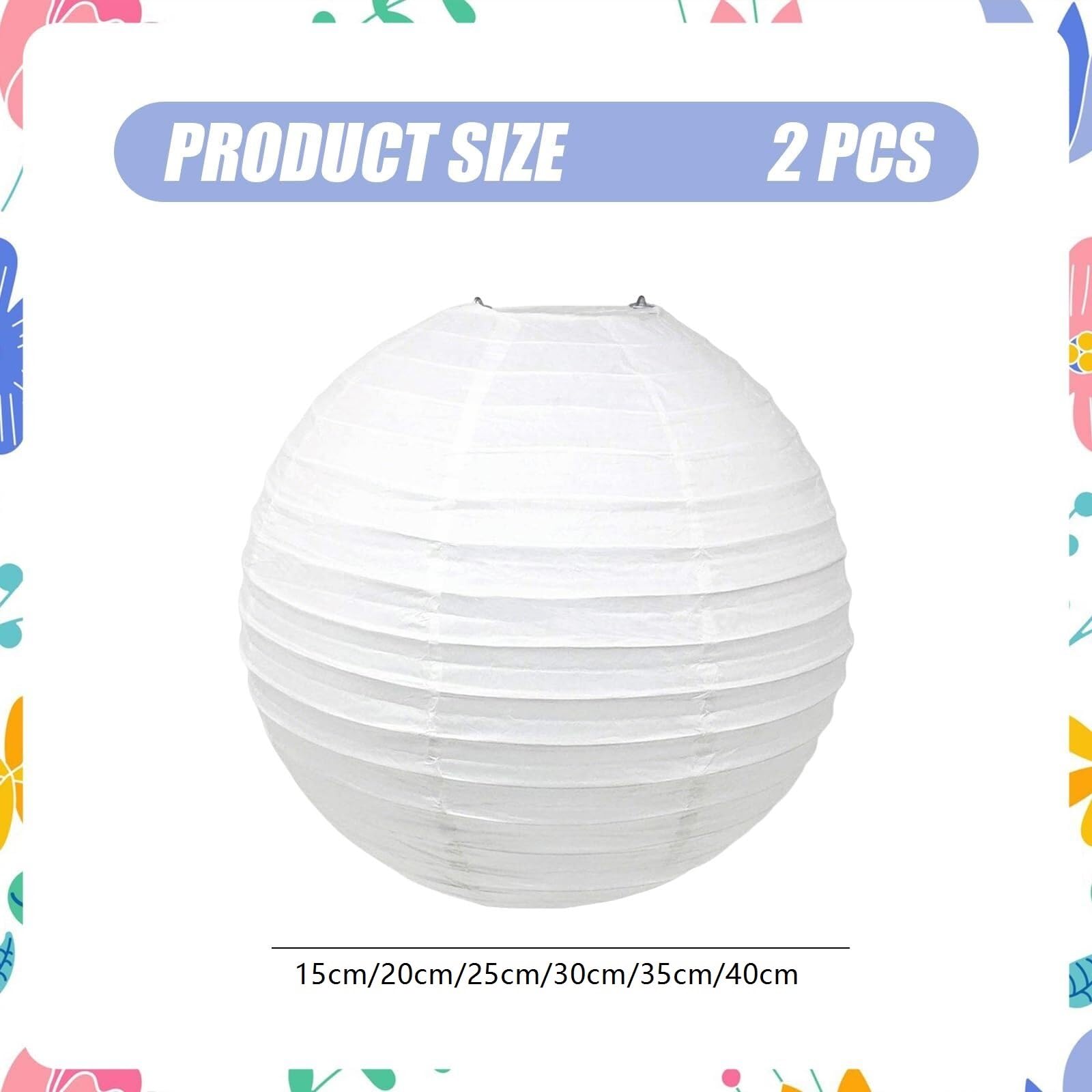 Papierowe Lampiony 2 Szt. Papierowych Lampionów Okrągłych, Wiszących, Na Wesele, Do Dekoracji Domu Dekoracje Imprezę(25cm)