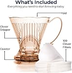 Clever grand 18 oz, conception classique originale, plastique sans BPA sécuritaire, Clever Machine à café à dripter, Machine à droper, Machine manuelle à café,