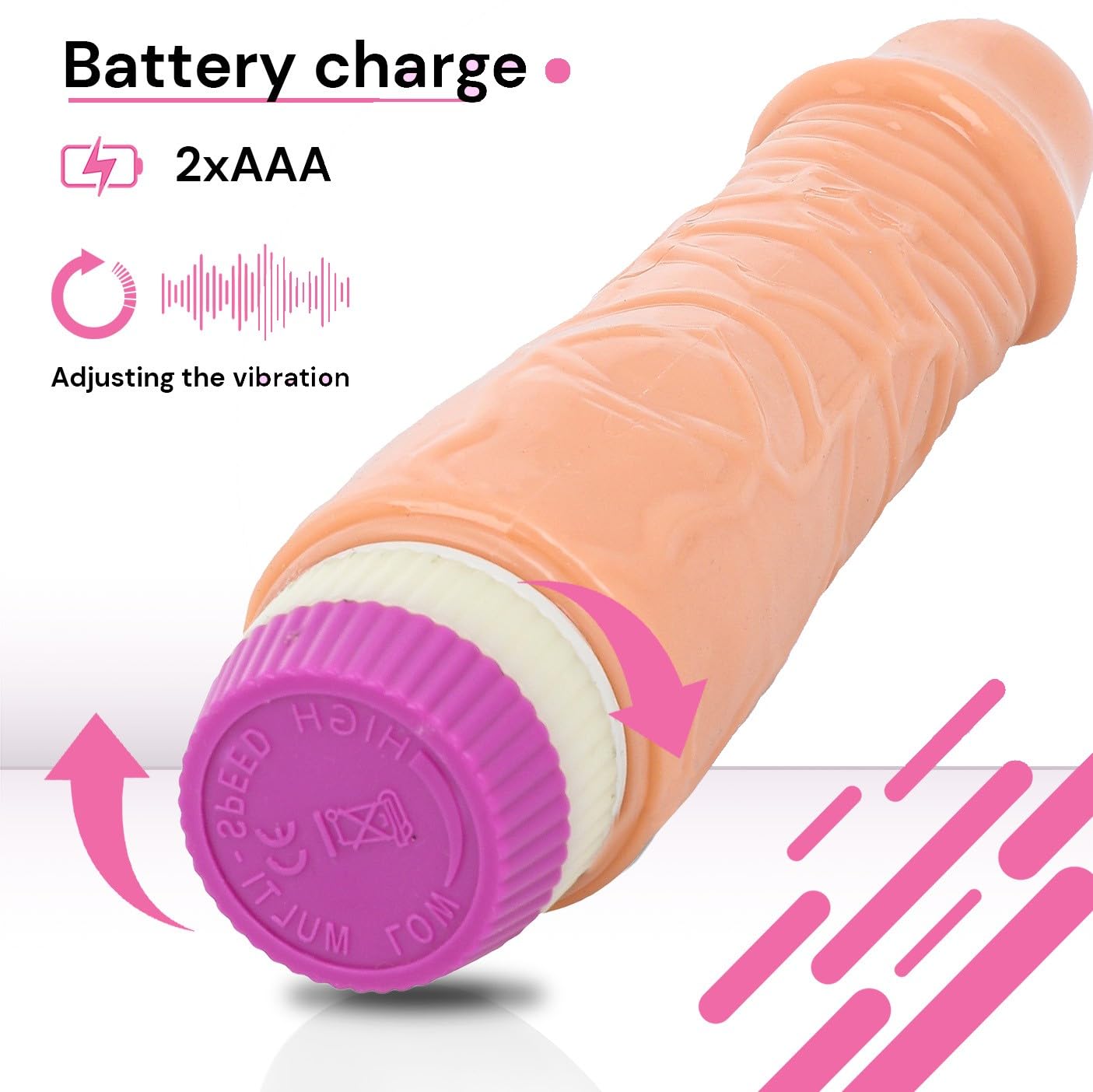Vibratore Donna dildo realistico Realistico pene da 19cm Sex Toys Impermeabili vibratore TPR con Regolazione delle Vibrazioni vibratoreper donna wireless ⌀4.3cm Vibratoreper Donna sex toy FOPS D10-2