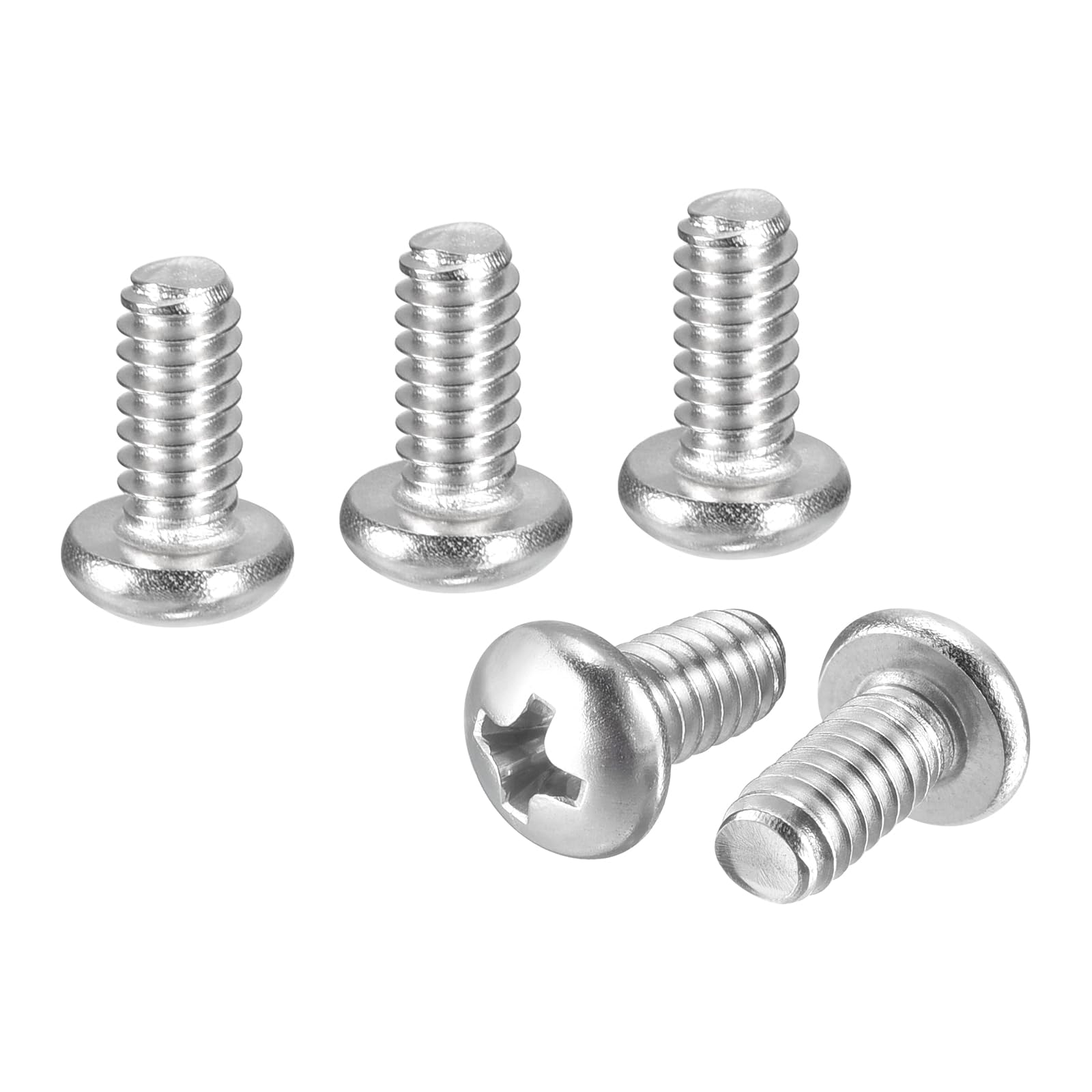 DTGN #10-32x5/16" Pan Head Machine Screws - 100pcs - Good for Machinery - 304 Stainless Steel Phillips Machine Screws Bolts - Silver