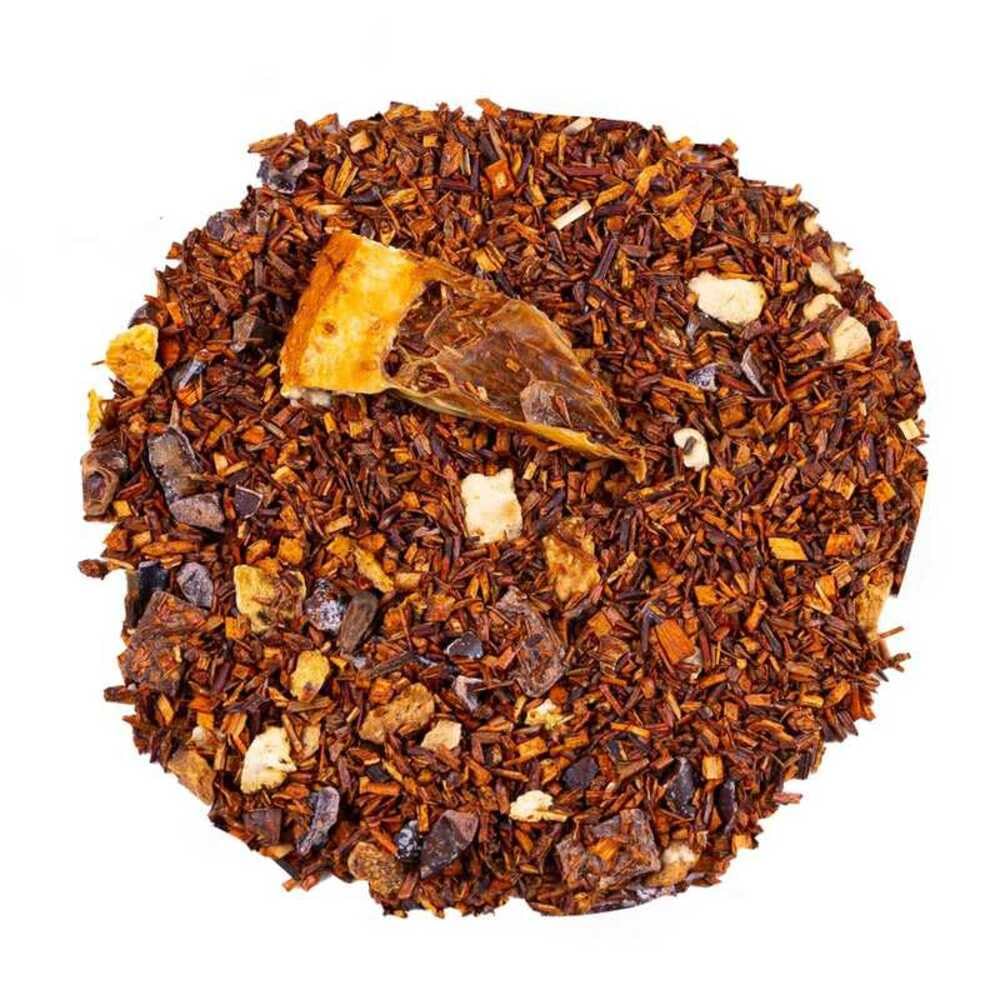 Rooibos Naranja y Chocolate a Granel 100 Gramos - My Tea Moments - Cultivo Sostenible - Ingredientes Naturales: Cacao, Chocolate, Naranja. Antioxidante, Energizante, Mejora anímica.