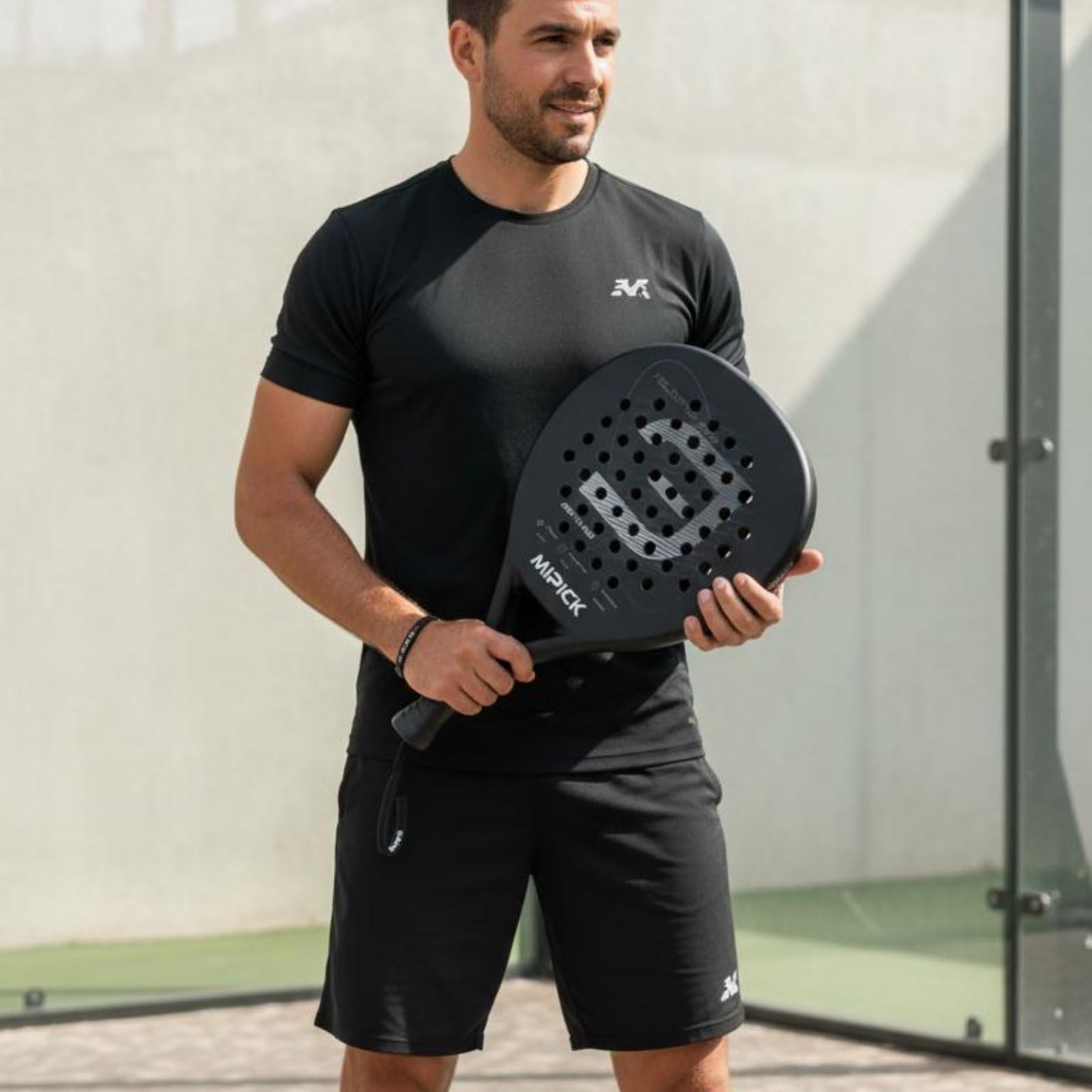 Amagogo Borsa Padel Racchetta Borsa da Racchette Zaino Custodia in Carbonio con Area Dolce Amplificata per Precisione E Comfort Impugnatura Adatta a