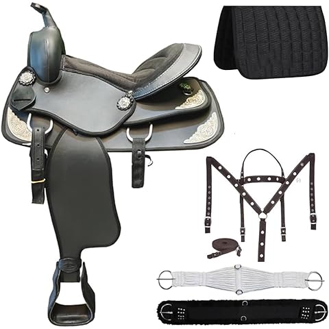 SUPREME SADDLERY Classic Barrel Racing Handmade Western Synthetic Horse Saddle Lightweight High Cantle Barrel Racing Saddle Cover