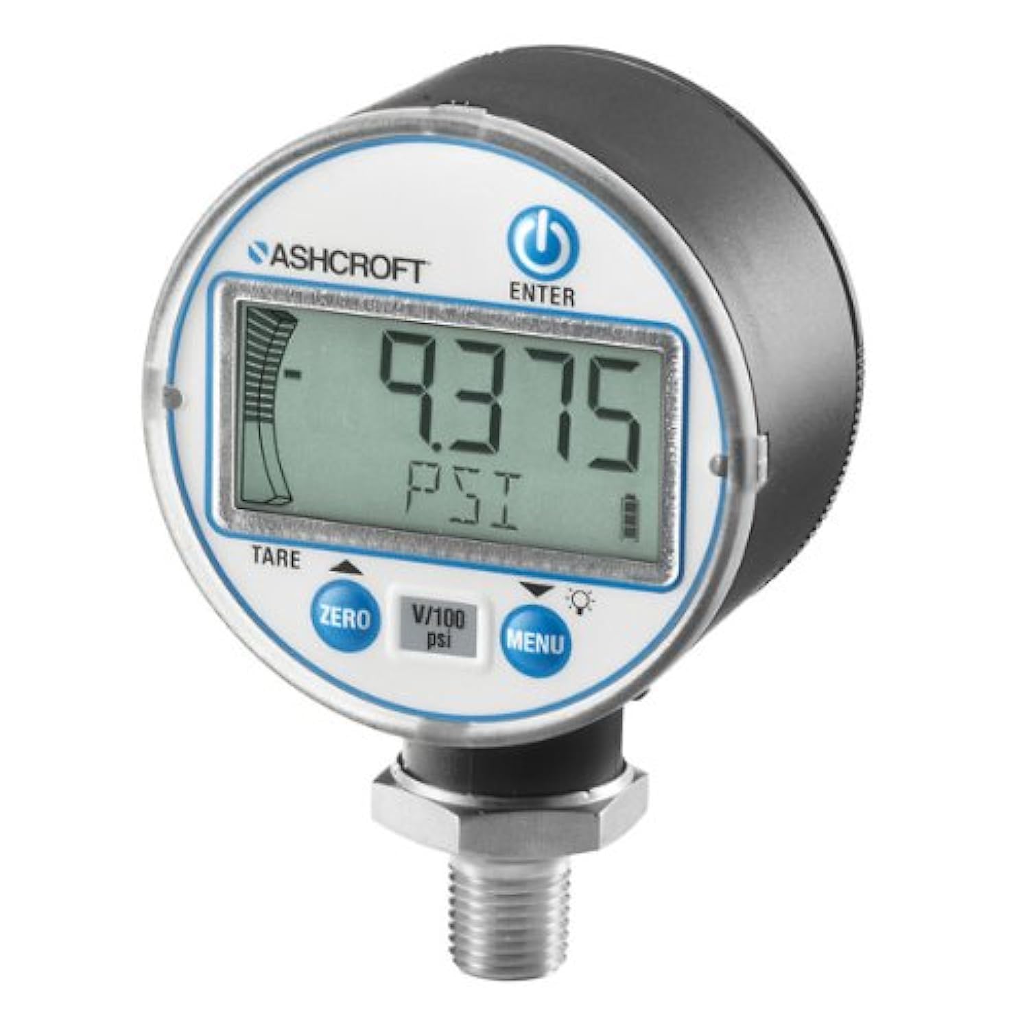 Ashcroft Digital Pressure Gauge w/ Backlight, 0-10000 psi
