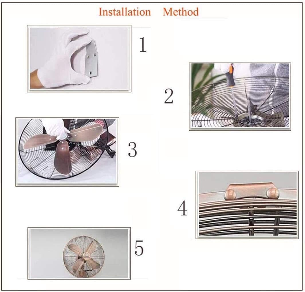 Household Wall-Mounted Fan with Remote Control, 3 Adjustable Speeds, 90° Oscillation, Silent Ideal for Commercial Industrial Offices, 450mm/500mm Sizes