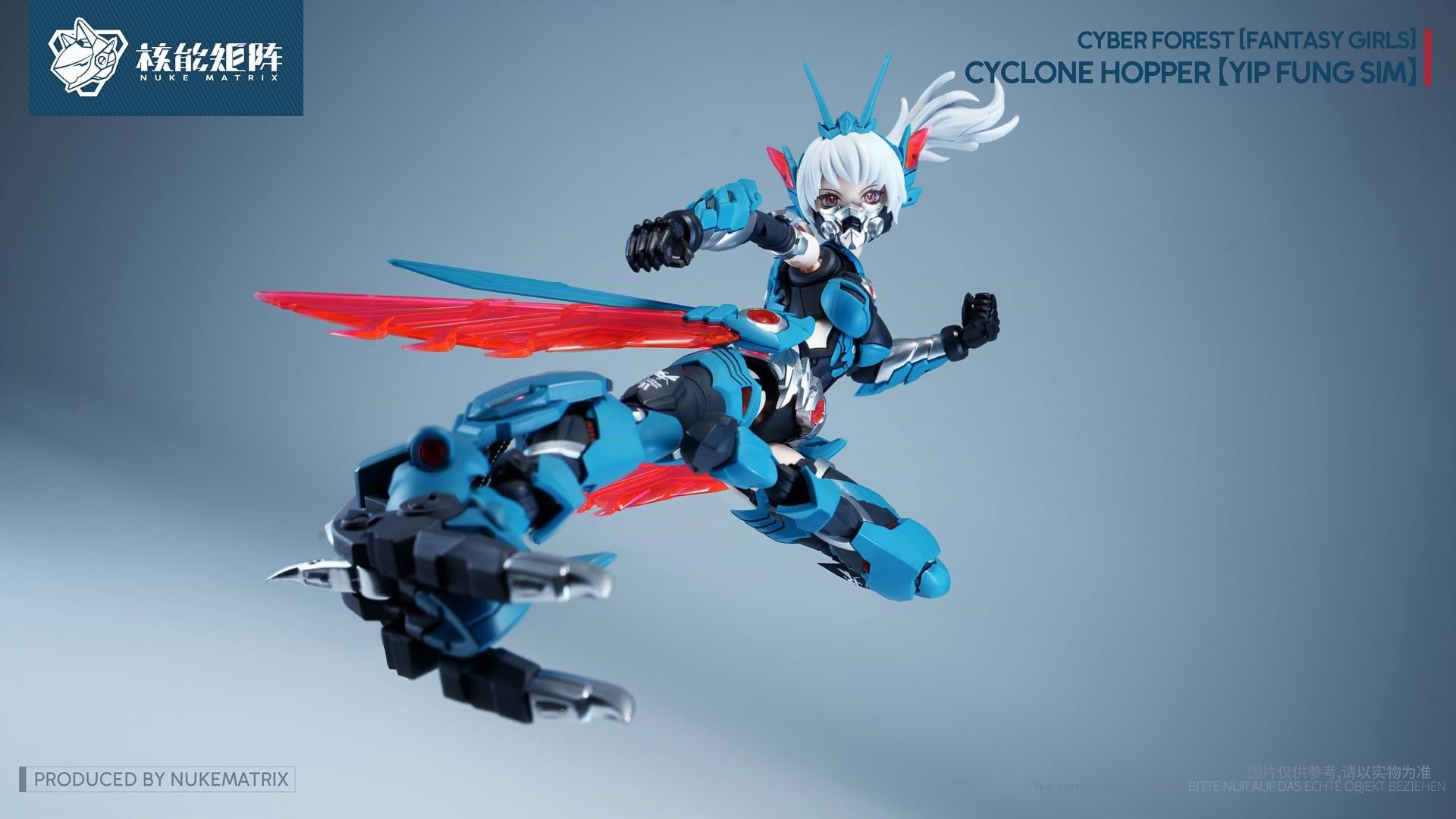 TOYVERSE Nuke Matrix 1/12 Figura Model Kit, Cyber Forest Fantasy Girs, Cyclone Hopper YIP Fung SIM, bewegliche Gelenke, Charaktermodell, ab 15 Jahren
