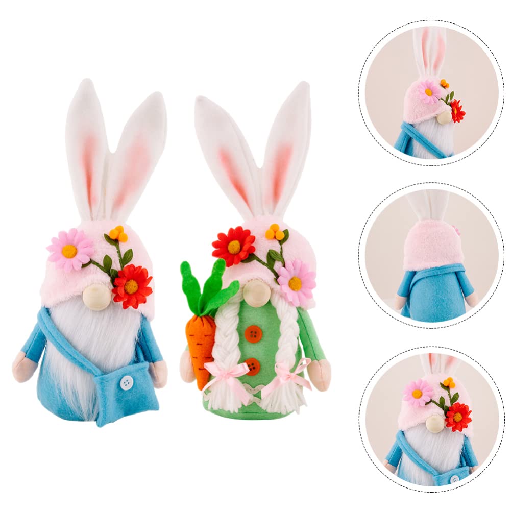 NUOBESTY 2pezzi Folletti Coniglietto Pasquale Decorazione Fai Da Te Adorabile Coniglietto Pasqua Creativo Per Arredamento Festa Pasquale Bambola Folletti Coniglietti Decorativi