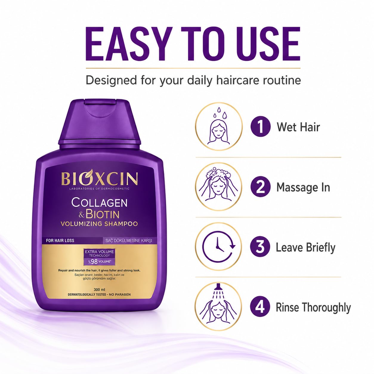 BIOXCIN Szampon objętościowy kolagen biotyna 300 ml