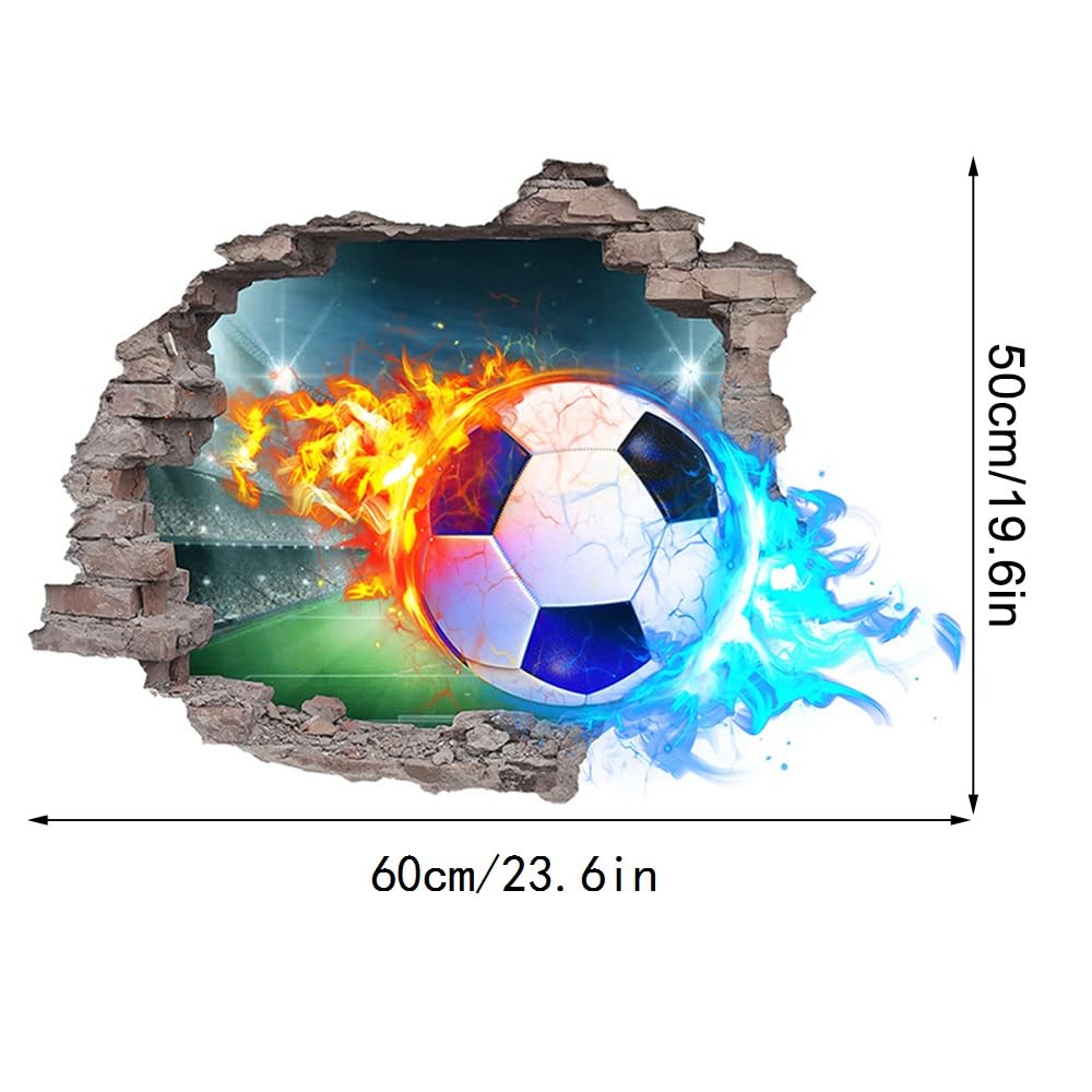 Fußball-Stars Wandaufkleber Aus Vinyl – Schwarz, 52x67 Cm, Selbstklebend Für Kinderzimmer & Wohnzimmer