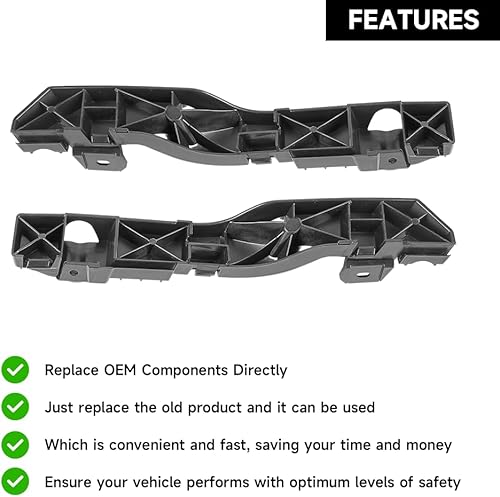 Miniatura 5 de 1 par de soporte de parachoques delantero izquierdo y derecho – Compatible para Dodge Journey 2009-2020 – Repuesto de pieza 5178410AD, 5178411AD