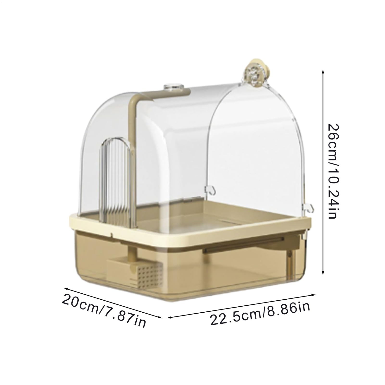 Bañera para Jaulas de Aves Bañera Automática Con Soporte Y Juegos | Baño Automático De Pájaros Apto Para En Interiores Y Exteriores Aviarios Cría Y Viajes