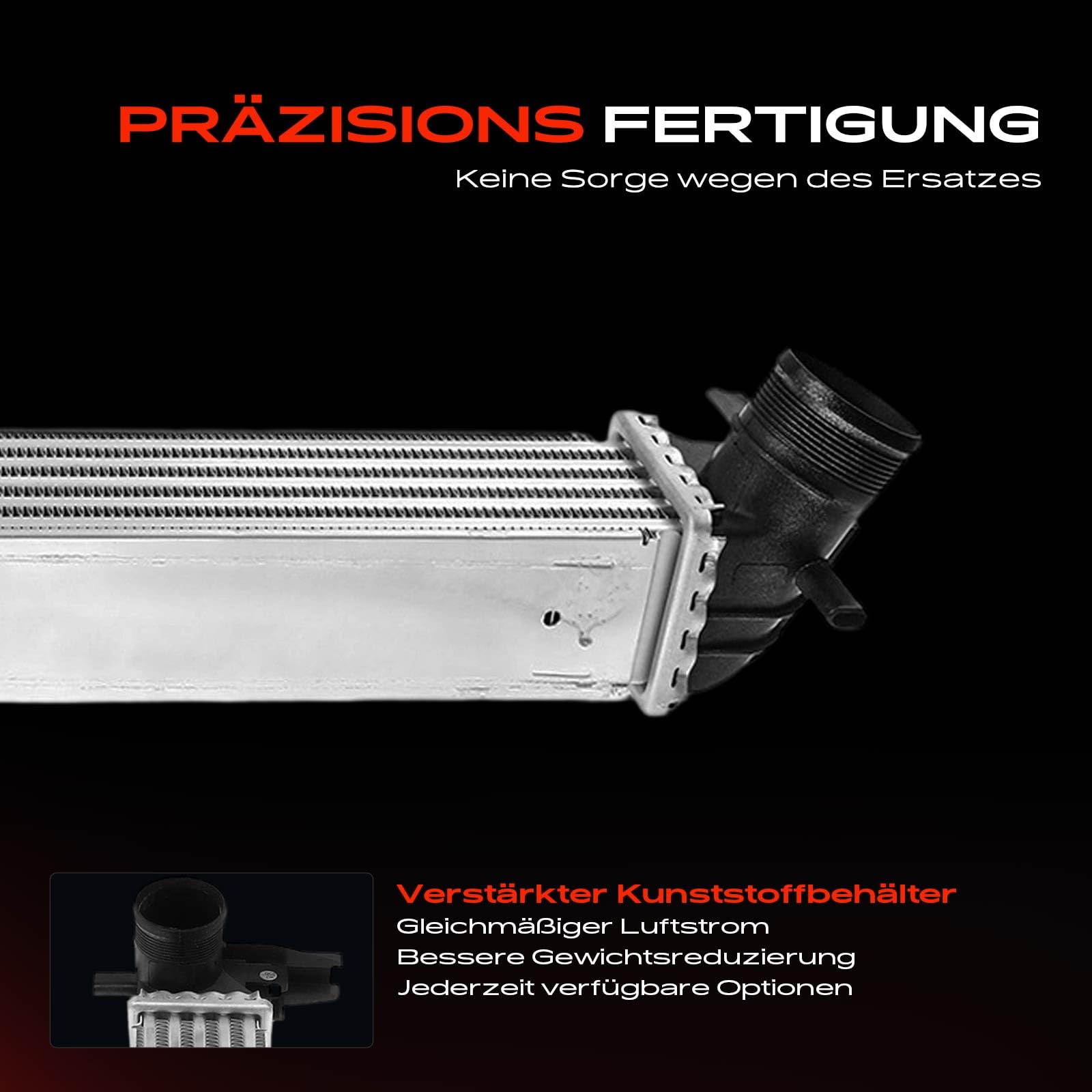 Frankberg Ladeluftkühler Kompatibel mit A1 8X 2010-2015 Ibiza IV 6J 6P 2008-2015 Toledo IV 2012-2015 Fabia II 2010-2015 Polo 2009-Heute Replace# 6R0145805