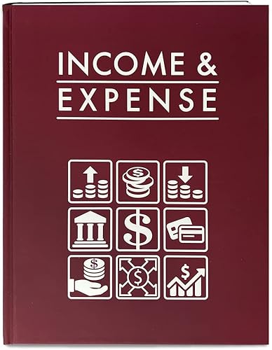 BookFactory Libro de registro de ingresos y gastosrastreadorlibro de contabilidad para pequeñas empresaslibro contable y contabilidadLogBook- 108