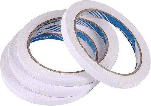 CABAX - 4 rollos de cinta adhesiva de doble cara para álbumes de recortes, fotos, tarjetas de invitación, papel, manualidades y suministros de