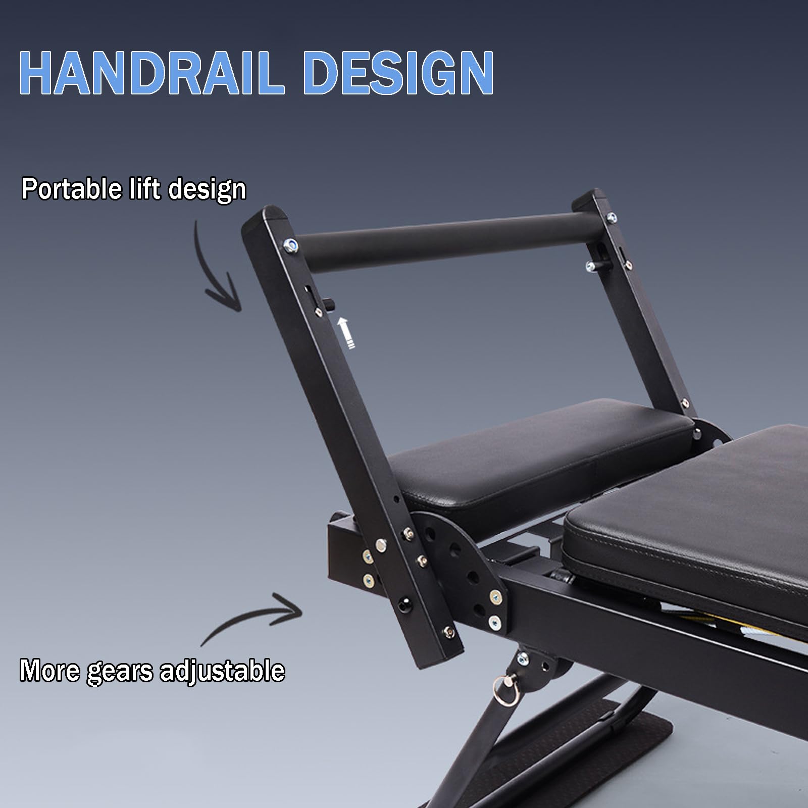 Pilates Reformer per Casa con 4 Molle e 5 Corde, Macchina Pilates Pieghevole con Jump Board per Resistenza Corporea, Stretching, Equilibrio, Allenamento,D