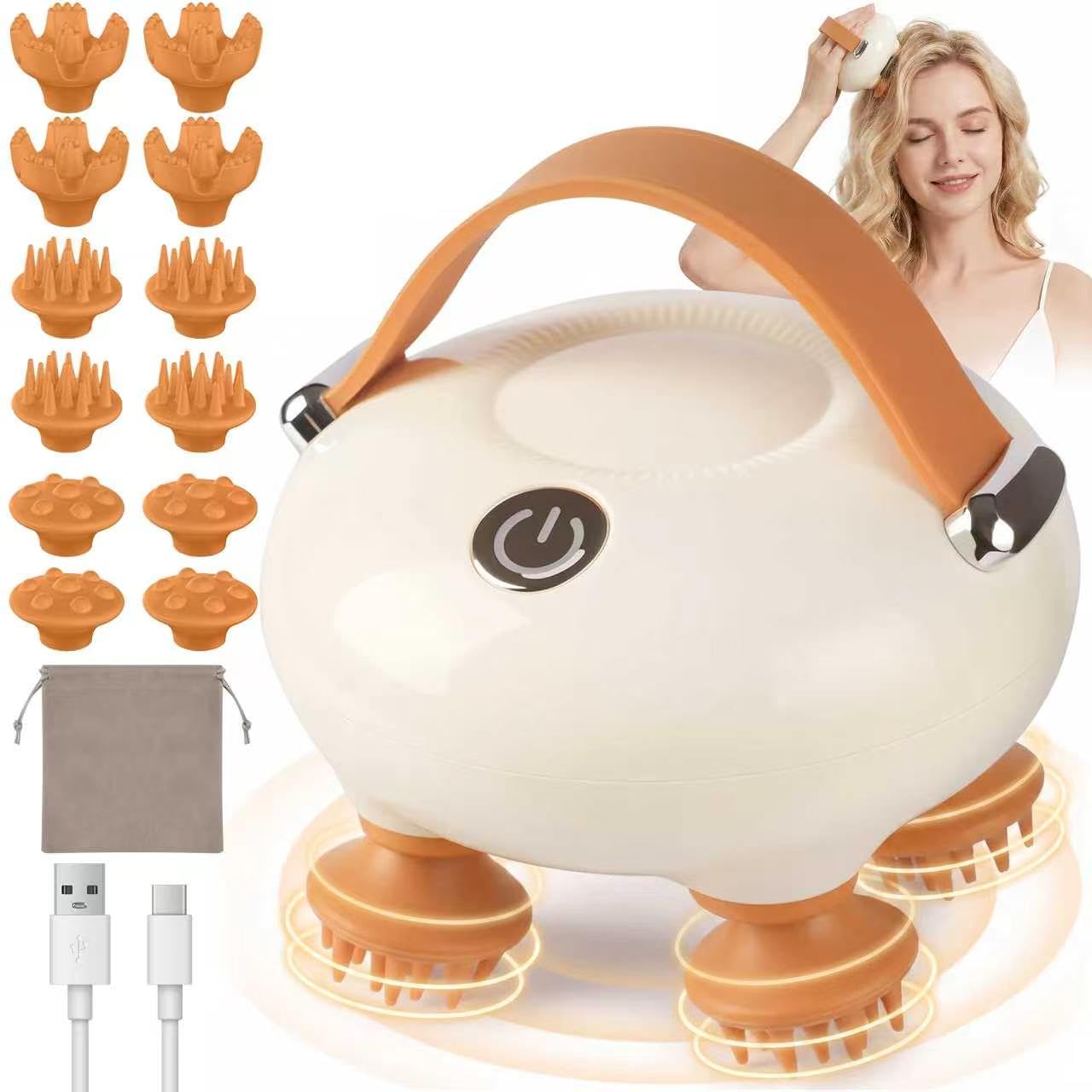 IOOKNA IP67 Waterproof Electric Head Massager
