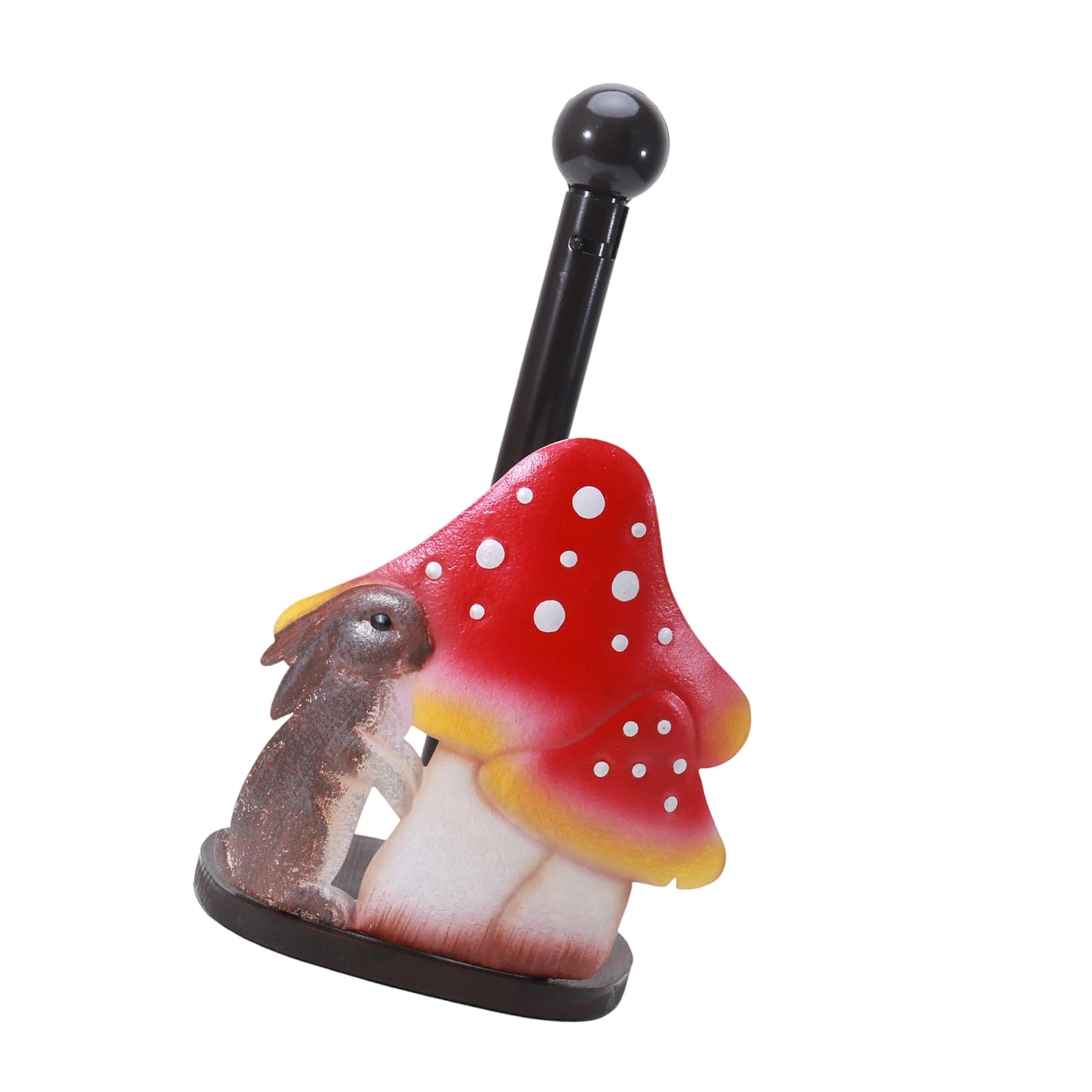 Unique Rabbits and Mushroom Decoration Paper Towel Dispenser Iron Wood Frame Featuring Nonslip for Bathroom or Kitchen Kitchen Decoration Tissue Organizers