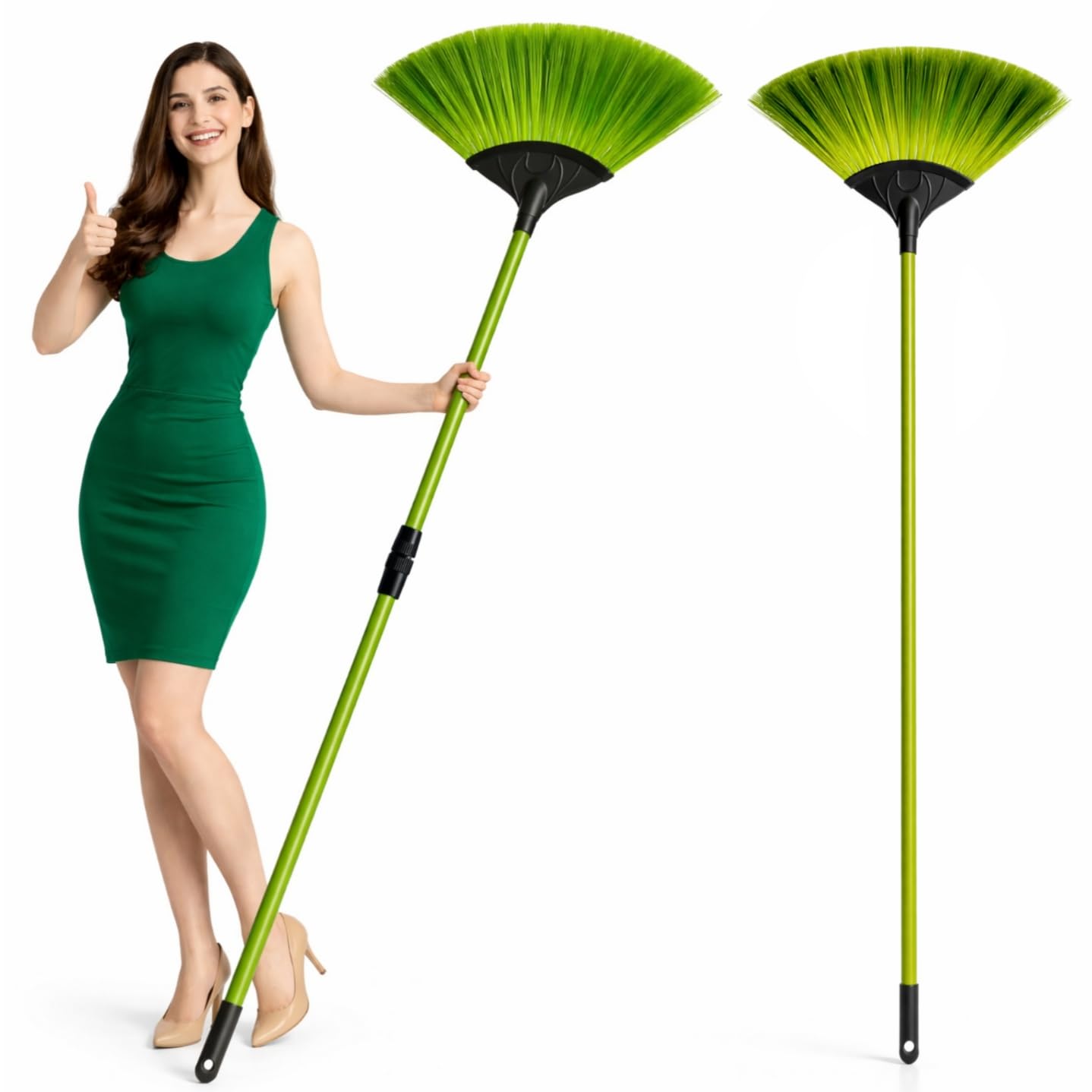 Heavy Duty Spider Web Cleaner Brush Extra Long 140 CM Metal Rod Cobweb Cleaner Stick for Ceiling Fan Roof Corner Jala Cleaning Tool (Multicolour) 1 pic-image-40