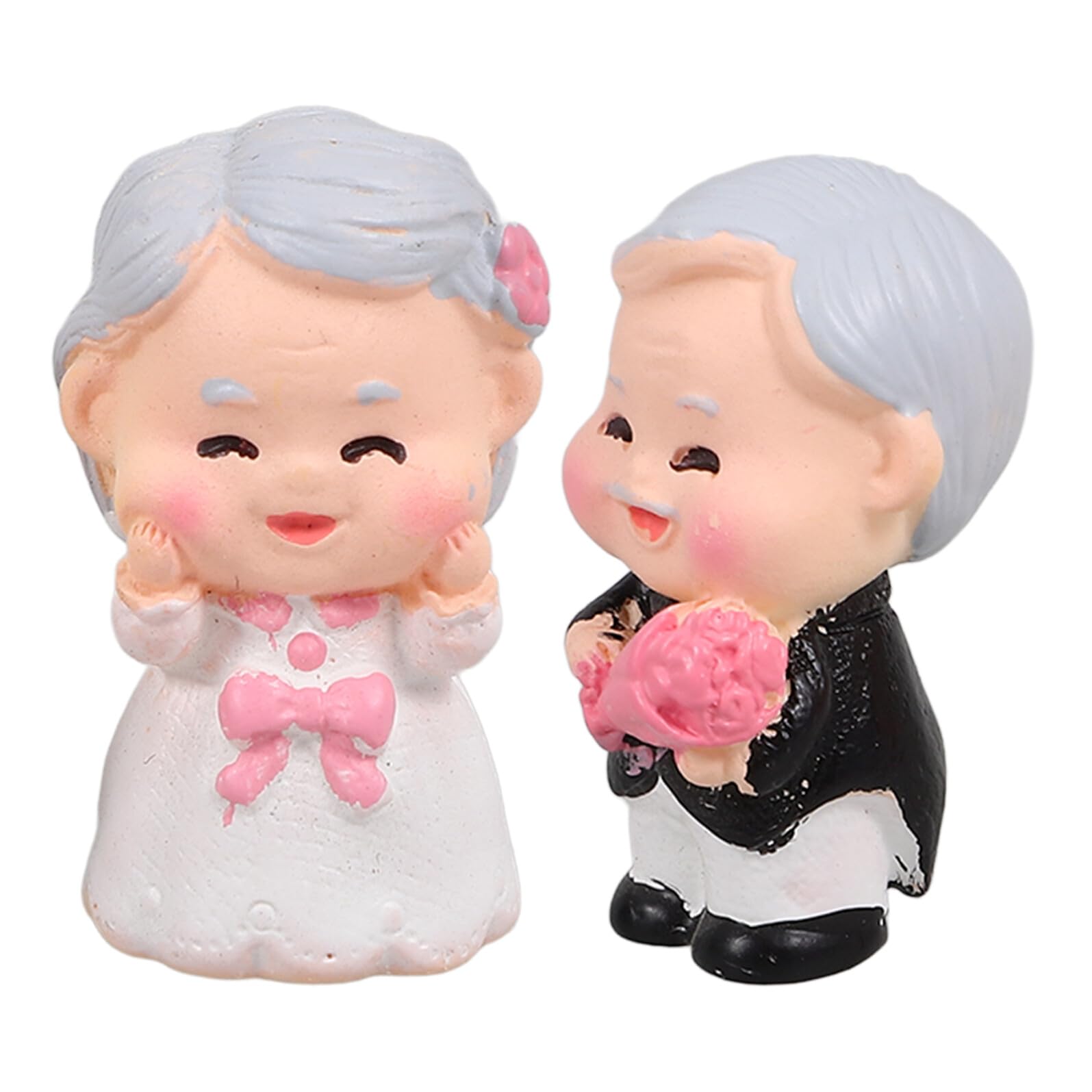CORHAD Wedding Cake Decoration Old Couple Figurines Cake Topper Romantic Anniversary Ornaments for Wedding Party Decor Home Table Display