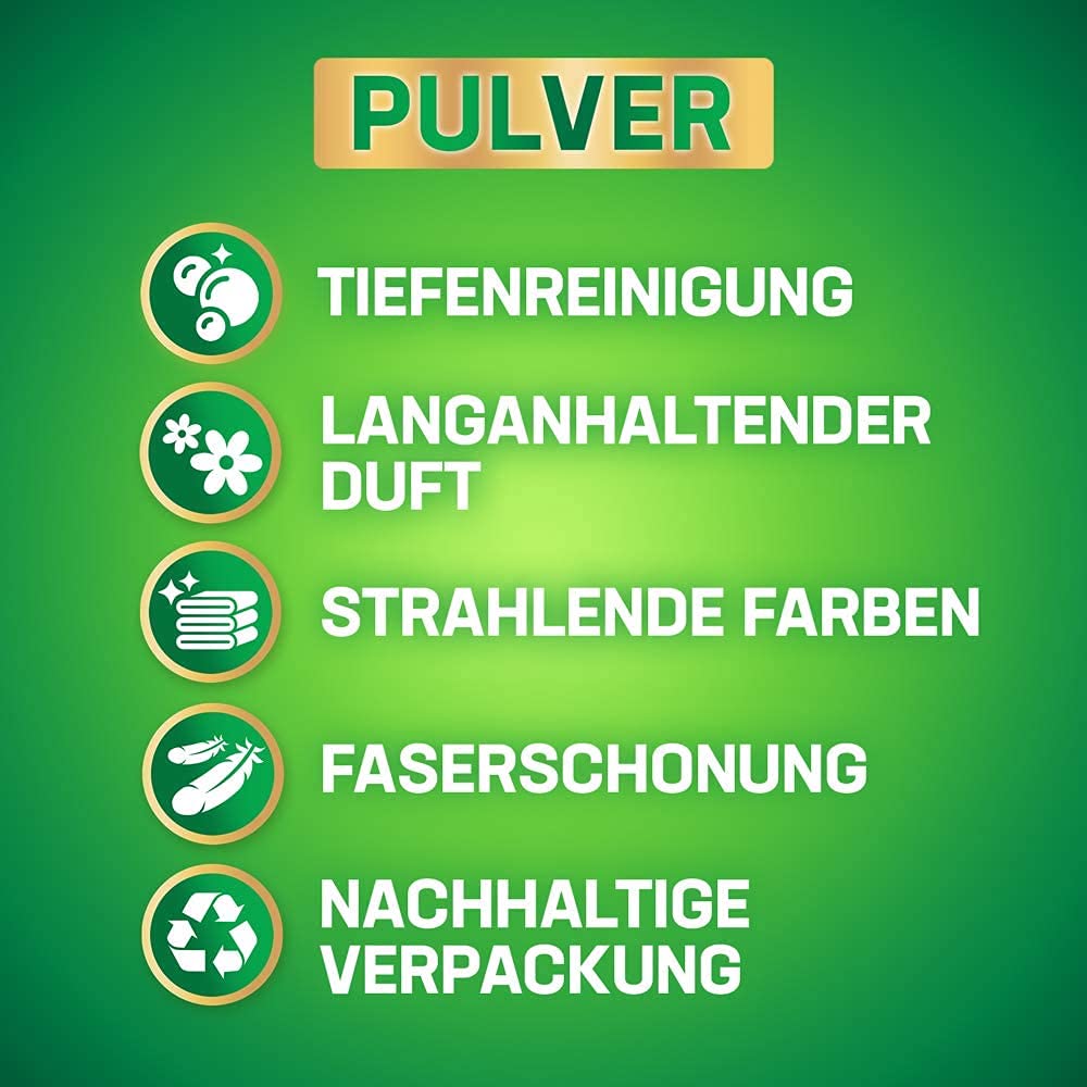 Persil Detergente universal en polvo 200 (2 x 100) cargas de lavado, detergente con tecnología de limpieza profunda Plus combate las manchas más resistentes para una pureza radiante.