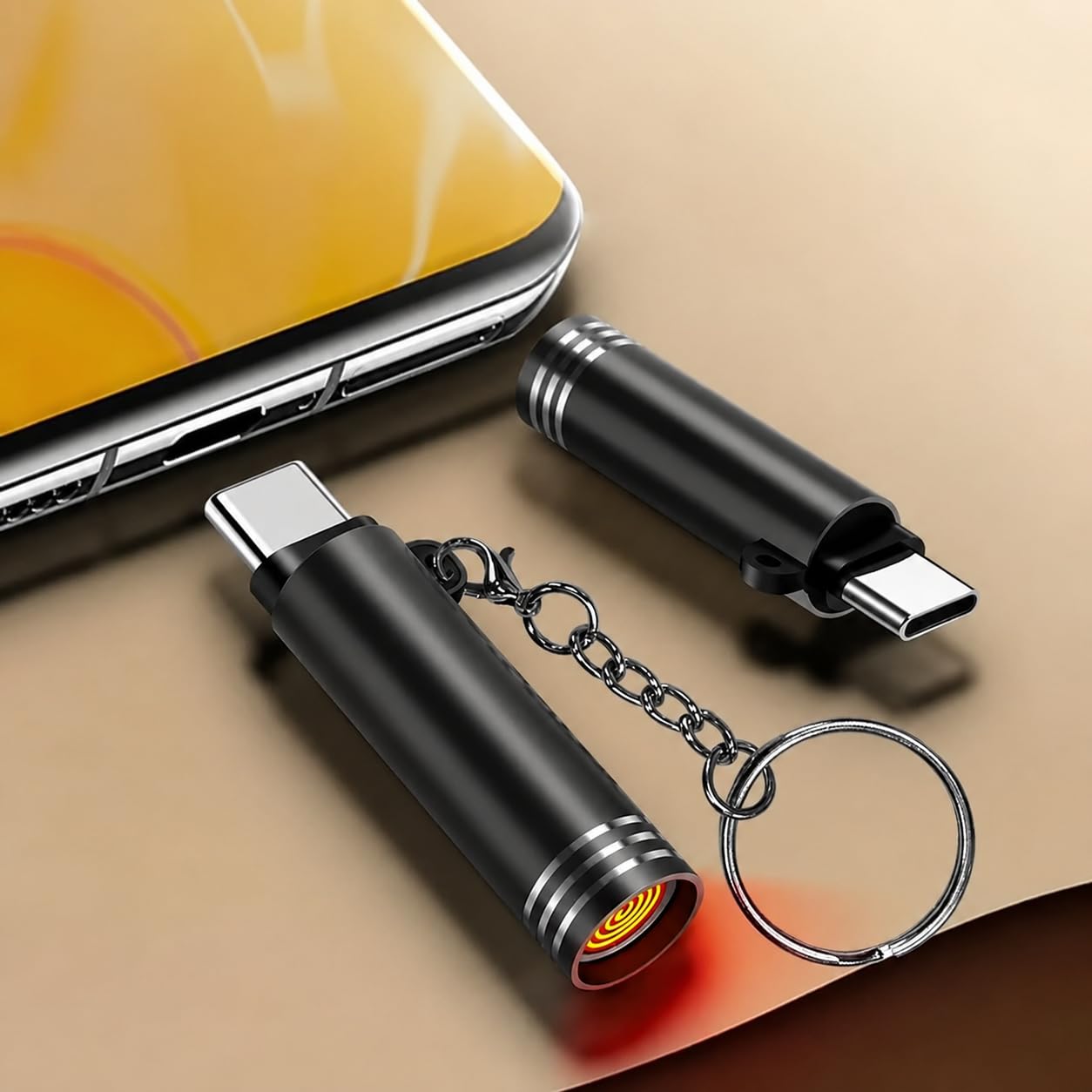 OTG Mobile Igniter for Type-C Smartphones | Plug & Use USB-C Heating Device, No Battery or Charging Required, Portable Metal Keychain Accessory-image-7