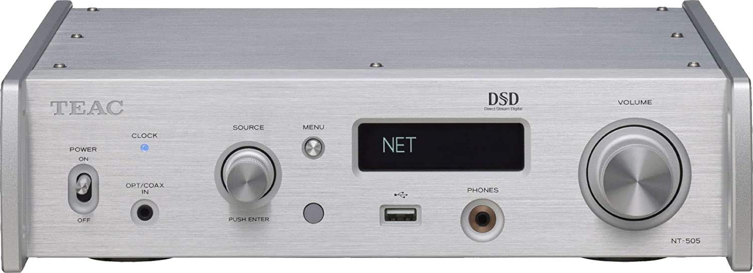 TEAC USB DAC/Network Player NT-505-S (Silver) + AC100V ~ AC240V (50/60 Hz) ⇒ AC 100V / 200W (50/60 H