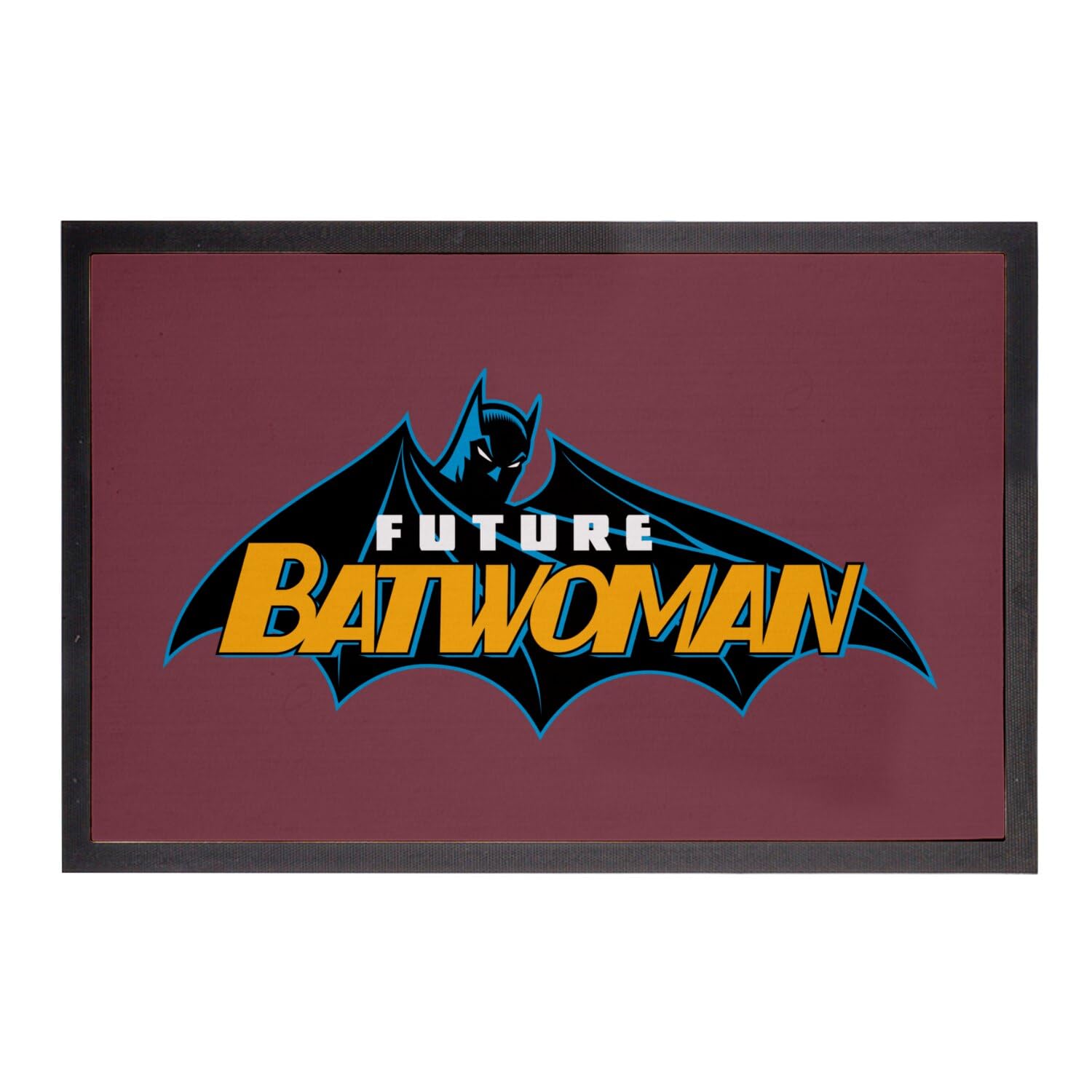 Paillasson rouge Batwoman tapis de sol univers cinéma 60x40cm de héros