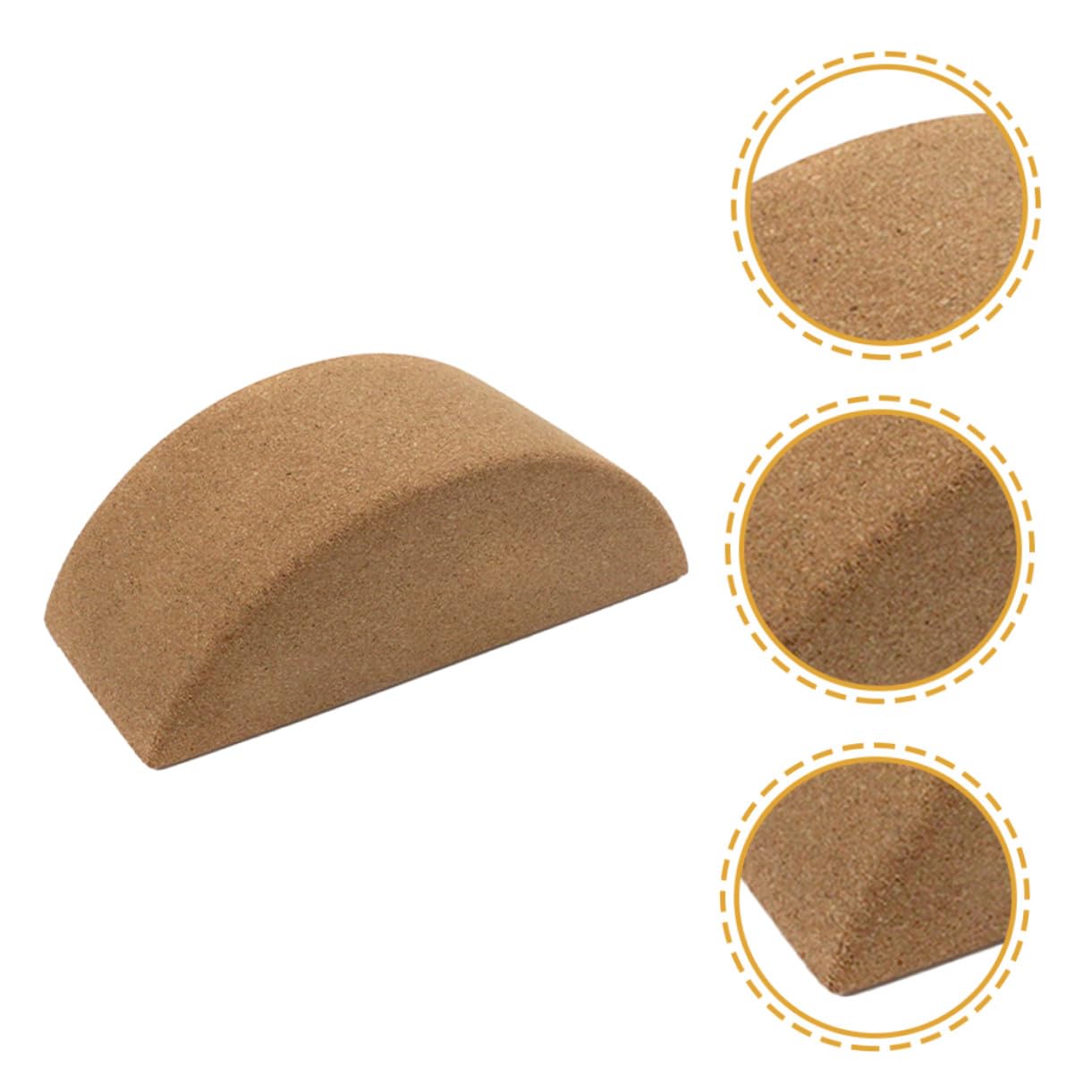 Bloque de Yoga Antideslizante de Corcho Natural, Medio Tamaño, Ladrillo de Entrenamiento para Fortalecer el Core, Equipo Fitness para Yoga en Casa, Accesorio Adecuado