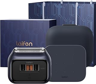 Laifen P3 Pro Rasoio Elettrico, Regolabarba Uomo con Motori Lineari Doppi Ad'Alta Velocità, 2 da 12.000 Tagli/Min, Durata della Batteria di 100 Minuti, Impermeabilità IPX7, Ideale per Viaggio