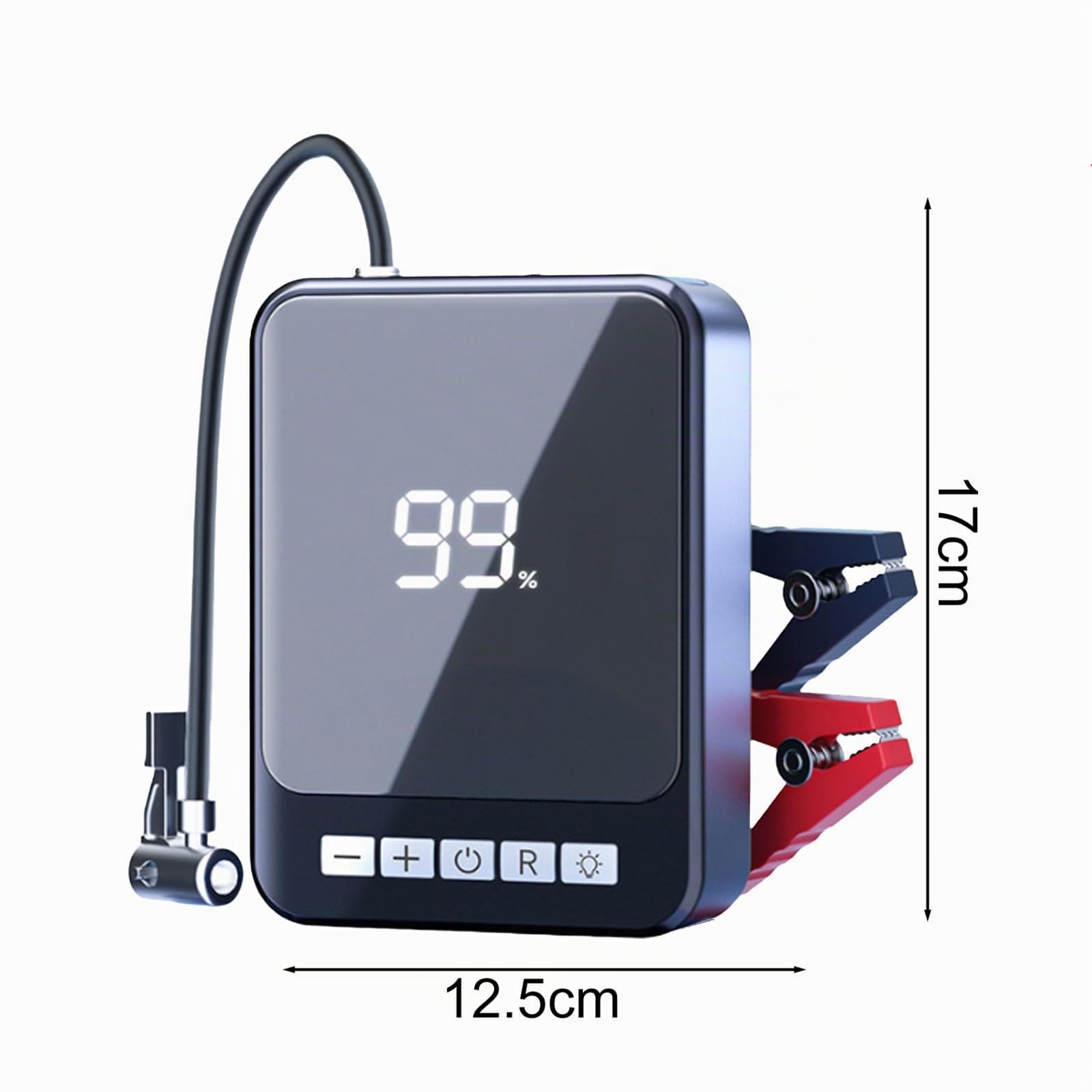 Arrancador de Batería de Coche 1000A con Compresor de Aire 150 PSI -Jump Starter 12V e Inflador de Neumáticos Portátil 60W, Pantalla LCD, Batería Externa y Luz LED SOS para Coche,Moto y Bici
