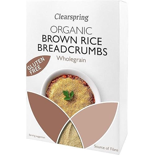 Clearspring – Arroz orgánico Wholegrain café última intervensión de gluten Pan Rallado – 250 g
